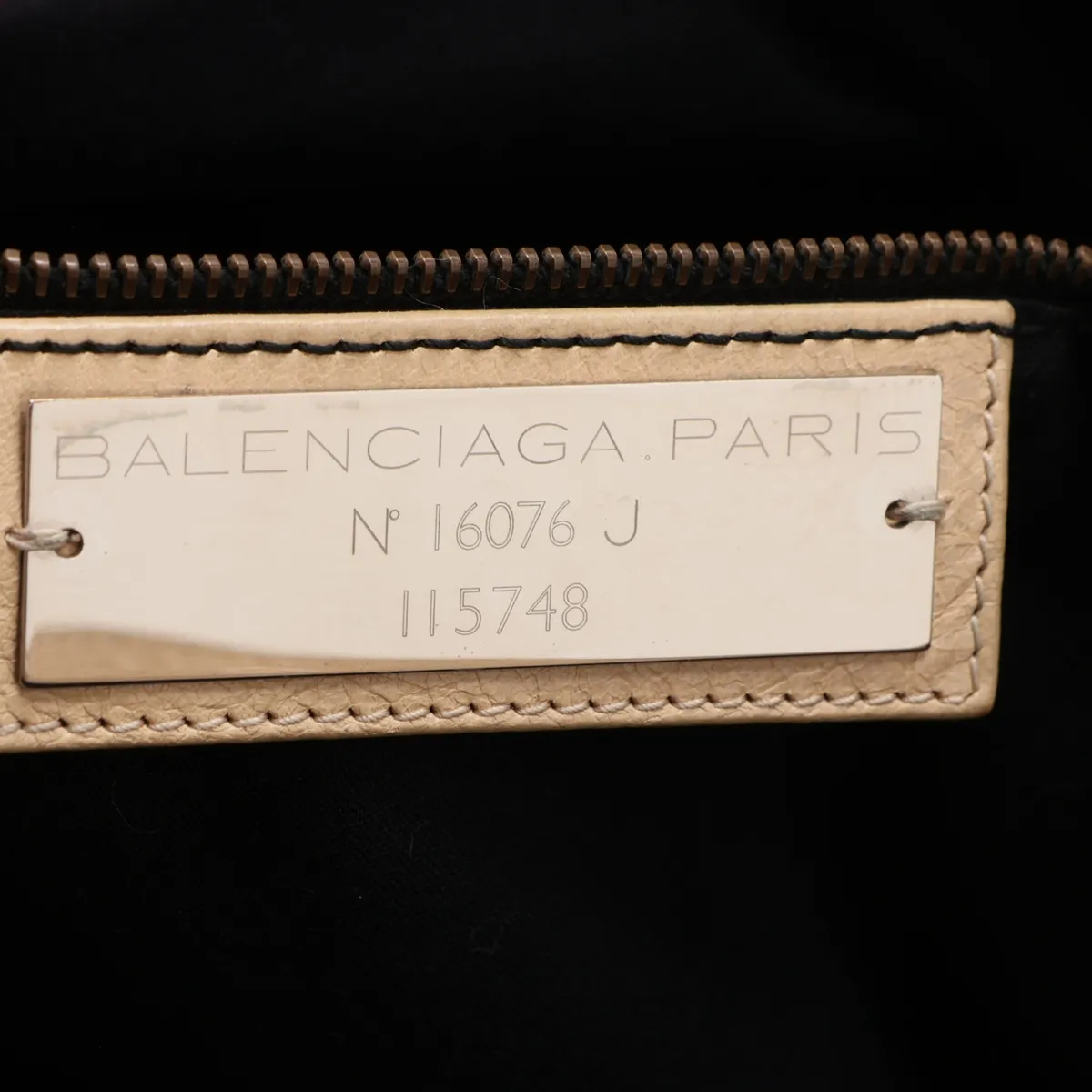 The City Leather 2-Way Handbag, Beige, 115748, with Mirror — view 10