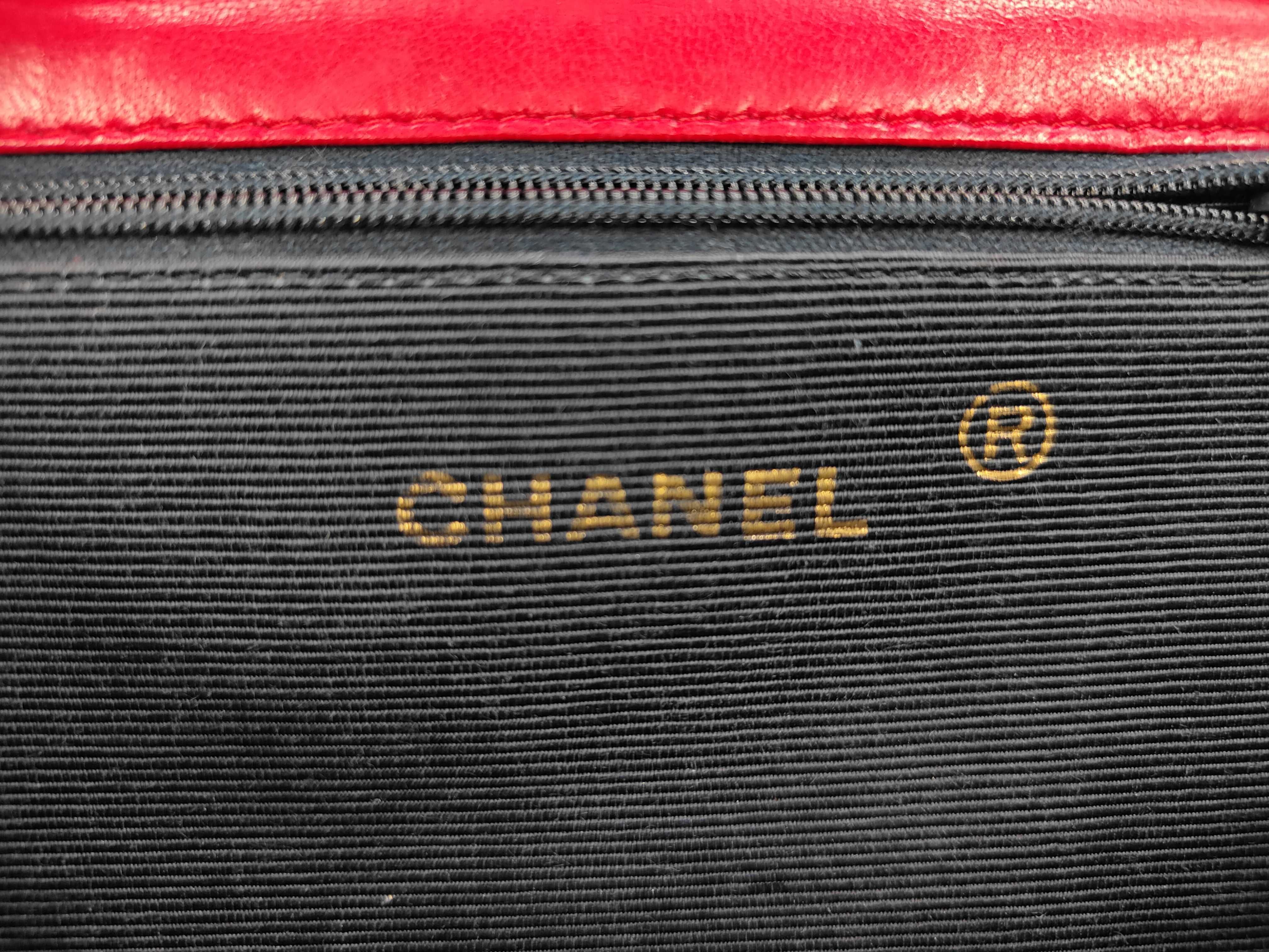 Half Moon Lambskin Shoulder Bag in Red with Gold Hardware — view 9