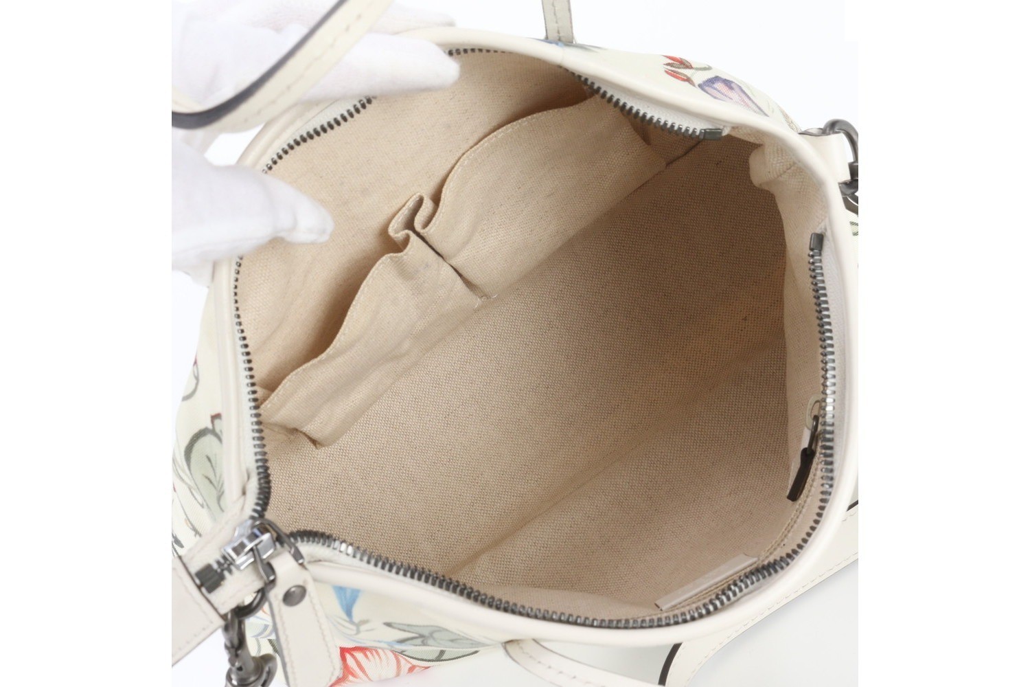 Flower pattern, 353440, leather, 2-way shoulder bag — view 8