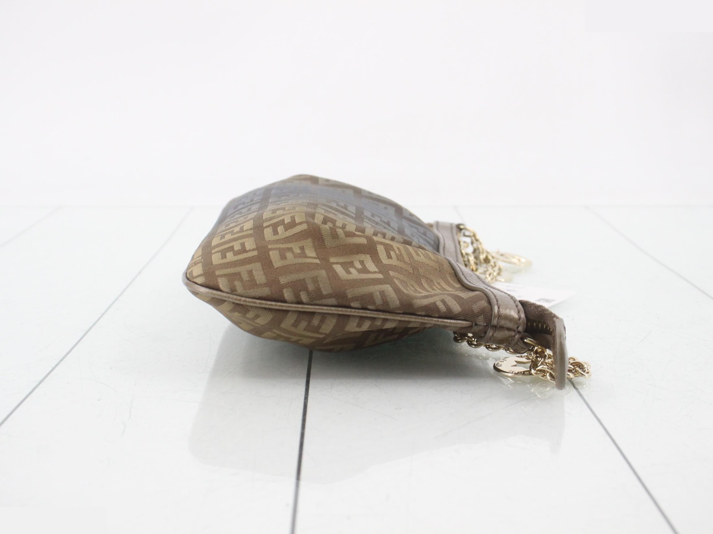 Zucchino Shoulder Bag, Canvas/Leather, Beige — view 3