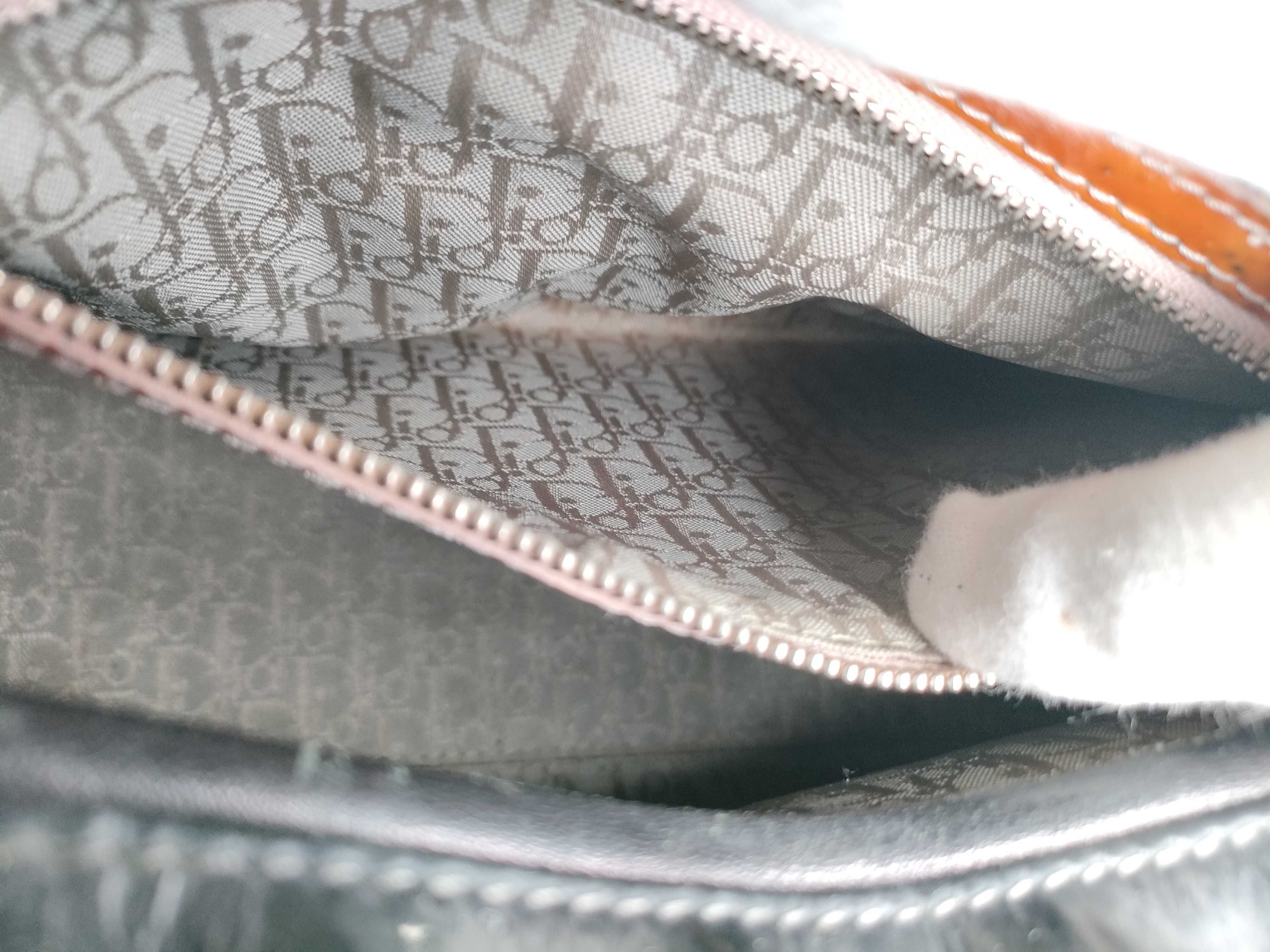 Lady Dior Christian Lady Patent Black Silver Handbag — view 11