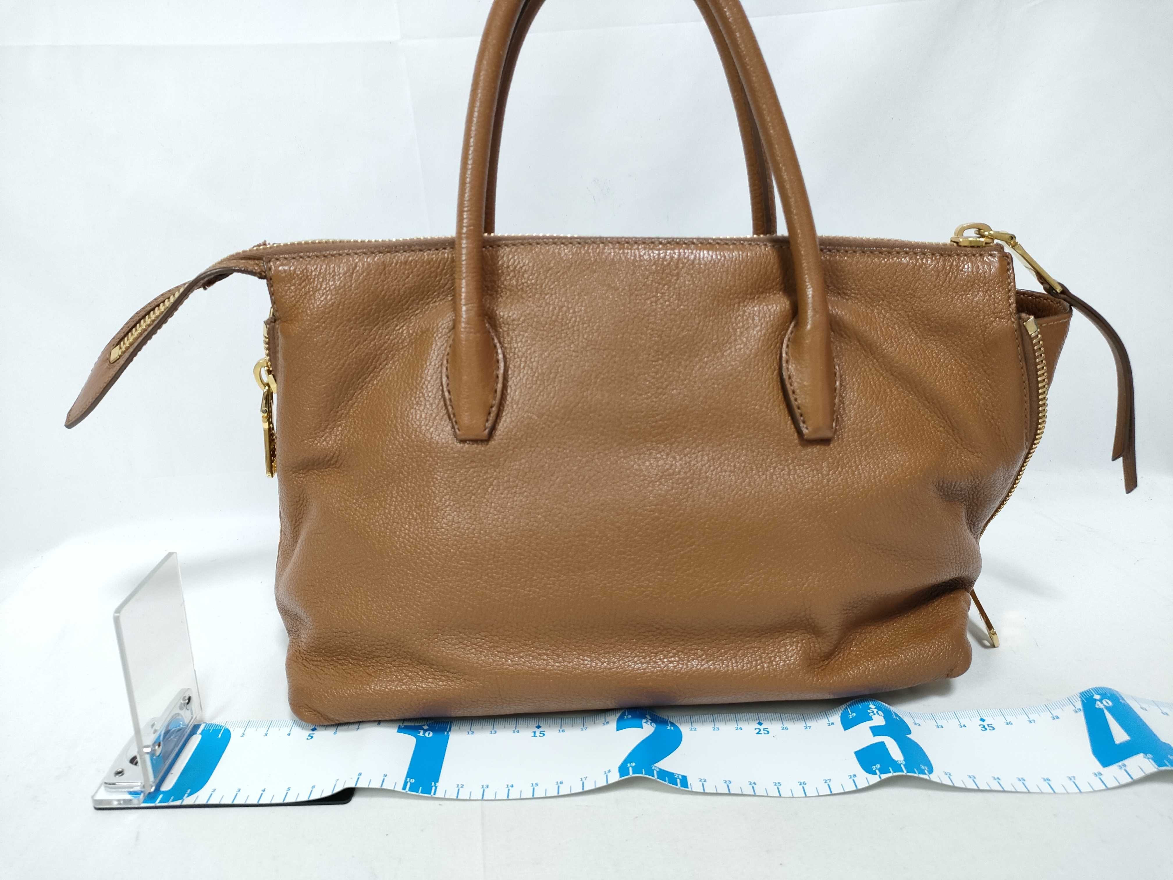 2-way handbag, Madras brown handbag — view 2