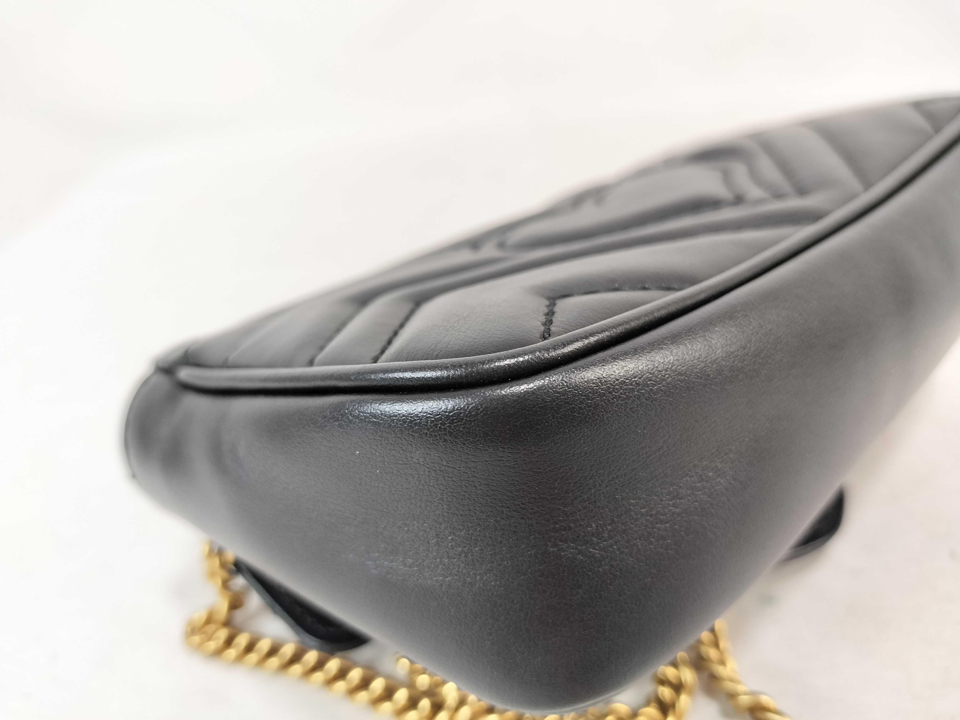 GG Marmont Chain Shoulder Bag 476433 Black Shoulder Bag — view 6