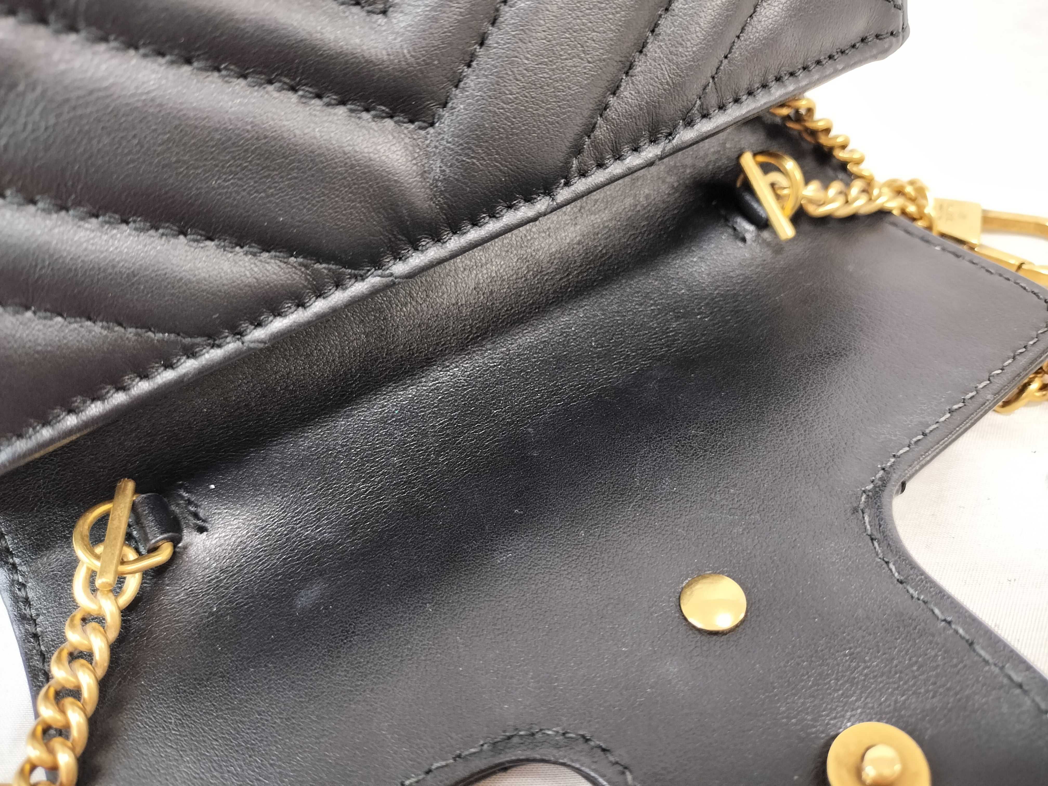 GG Marmont Chain Shoulder Bag 476433 Black Shoulder Bag — view 8