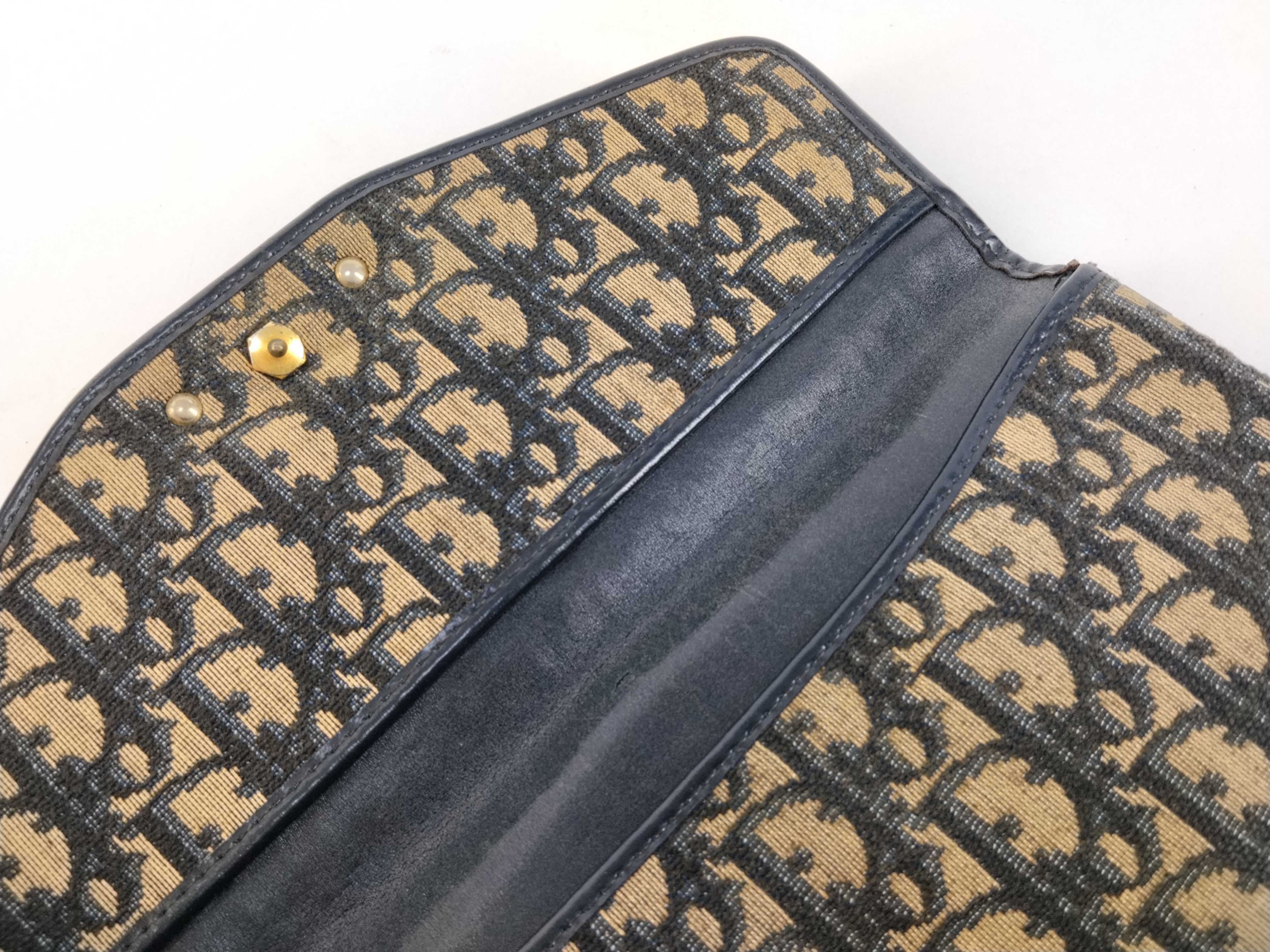 Trotter Christian Dior Trotter Second Bag Beige Black Second Bag — view 6