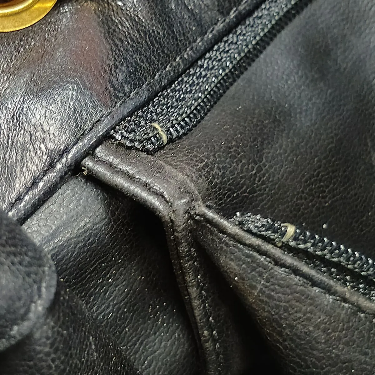 Matelassé Lambskin Chain Shoulder Bag, Black with Gold Hardware — view 13