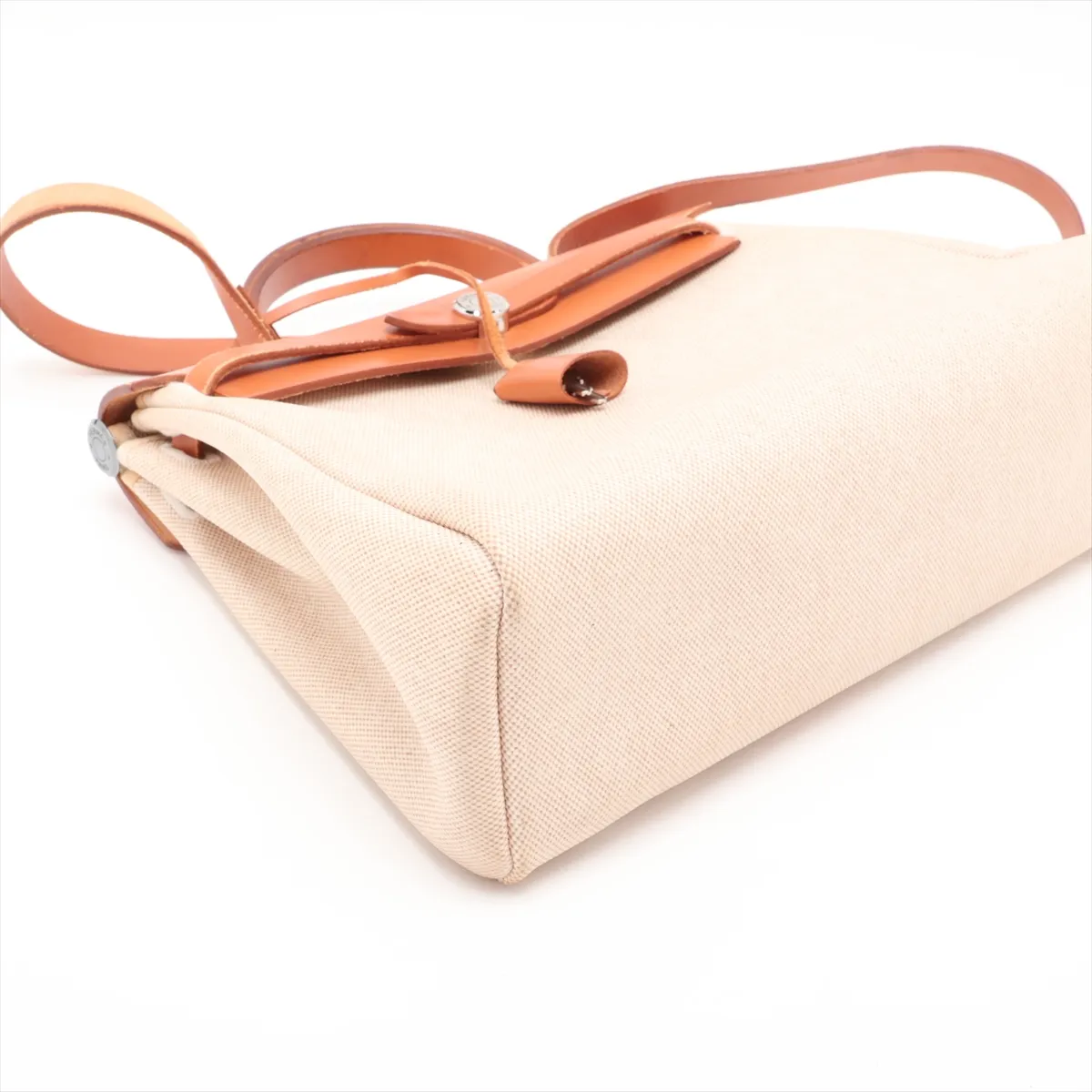 Herbag PM Toile H x Vache Hunter Beige Silver Hardware E: 2001 — view 4