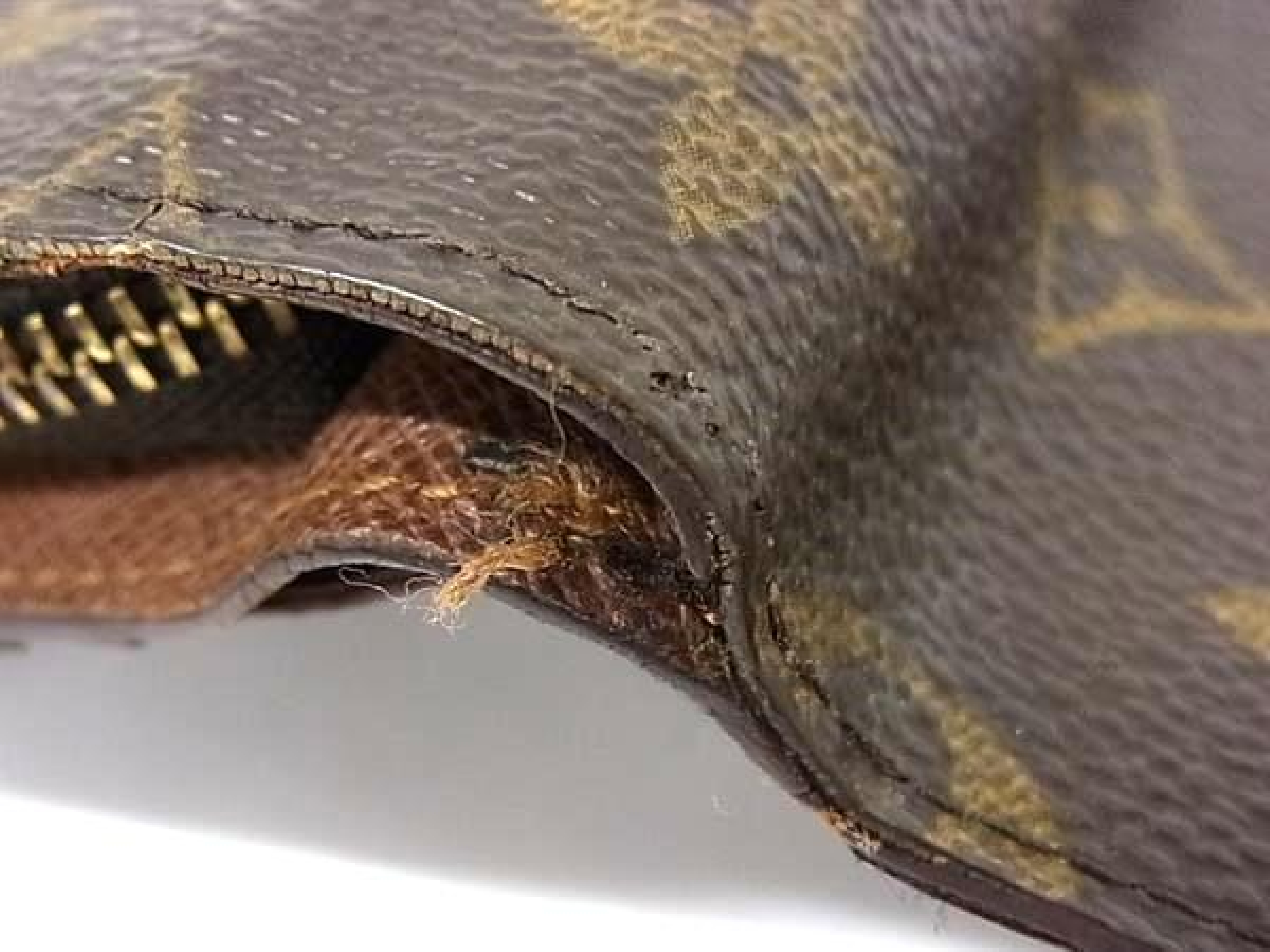 M61207 Monogram Portefeuille Papier Zip Bi-fold Wallet with Coin Purse and Bill Compartment, Brown (HD0695) — view 7