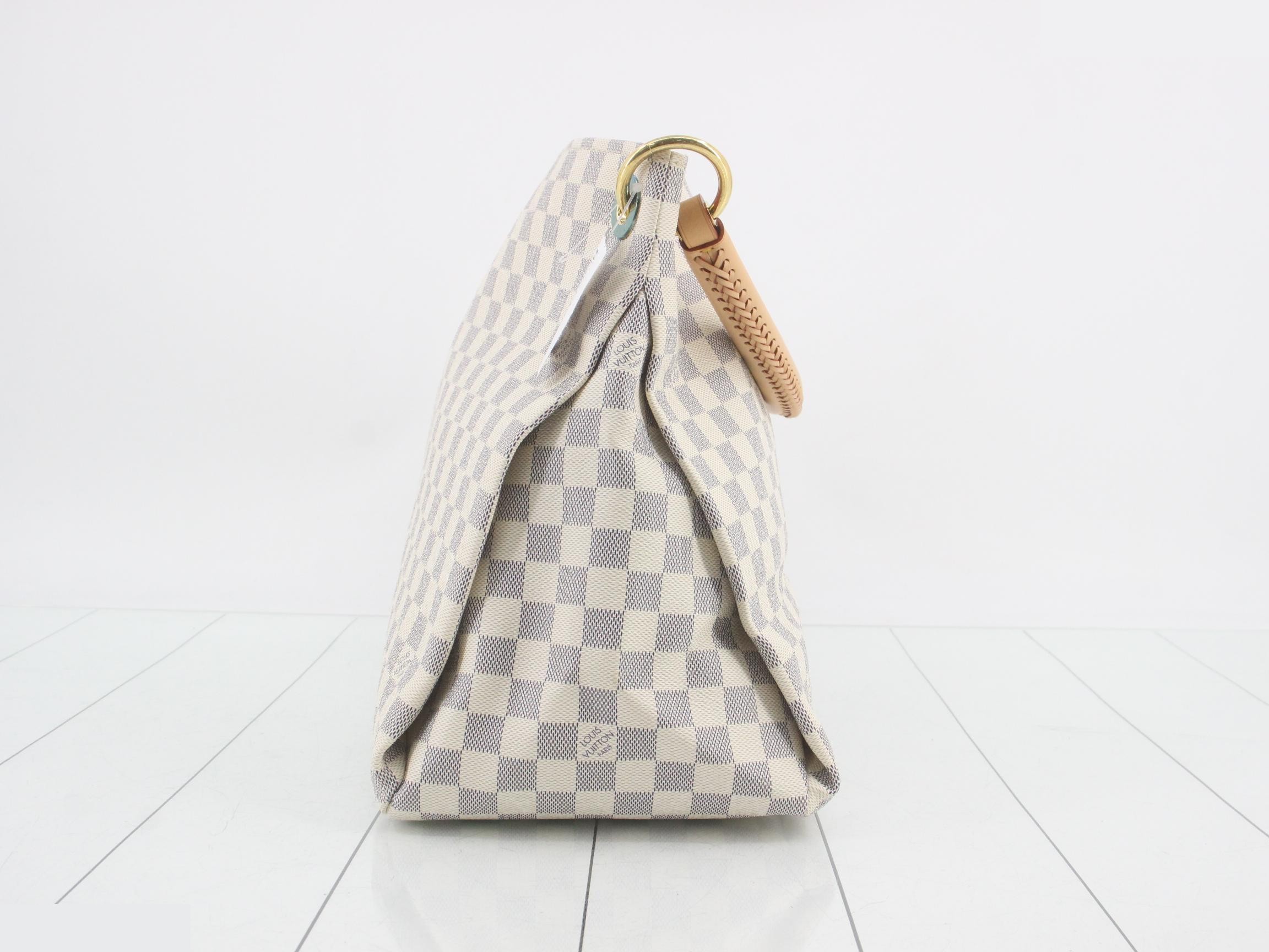 Damier Azur Artsy MM Shoulder Bag — view 3