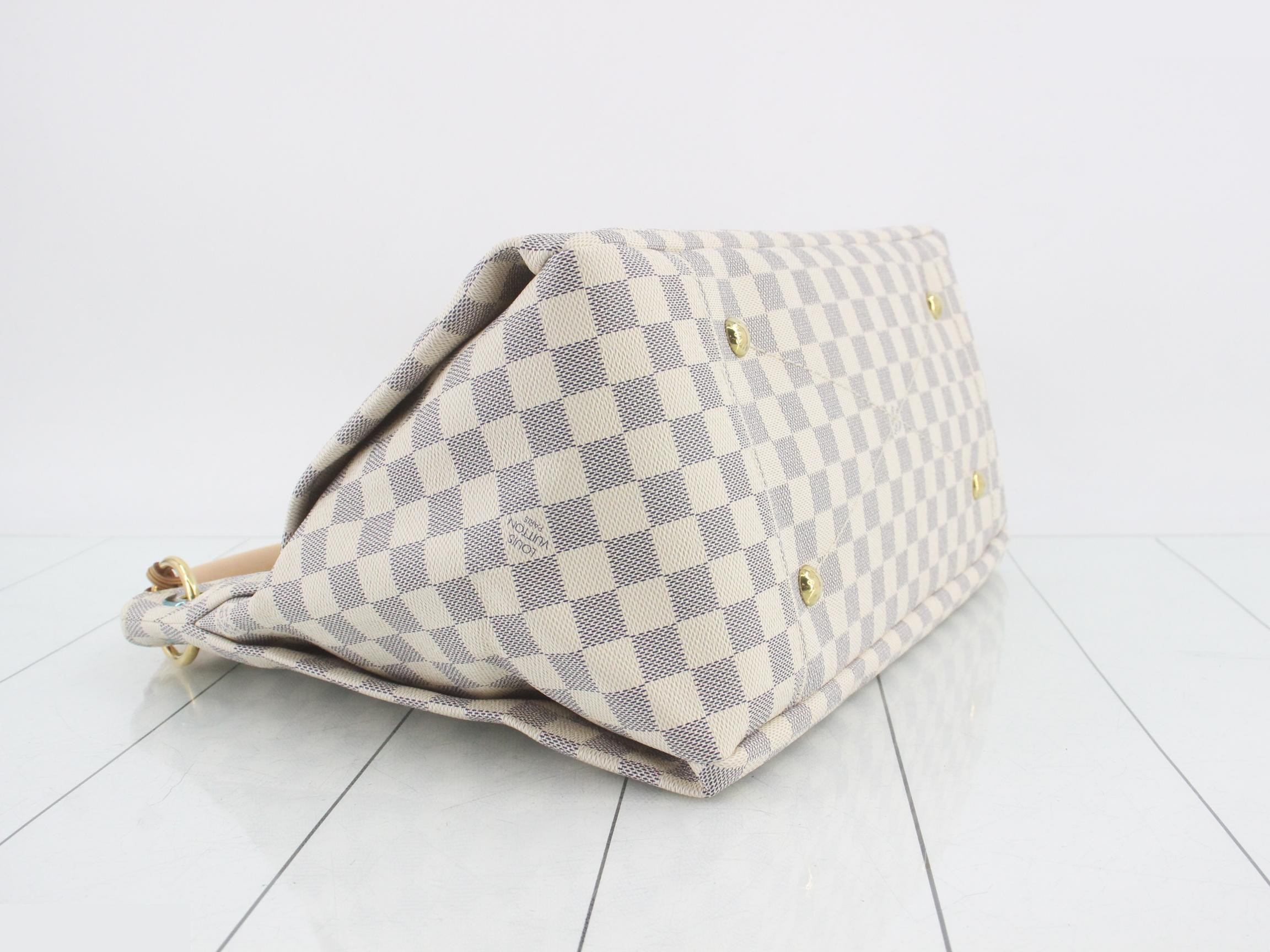 Damier Azur Artsy MM Shoulder Bag — view 5