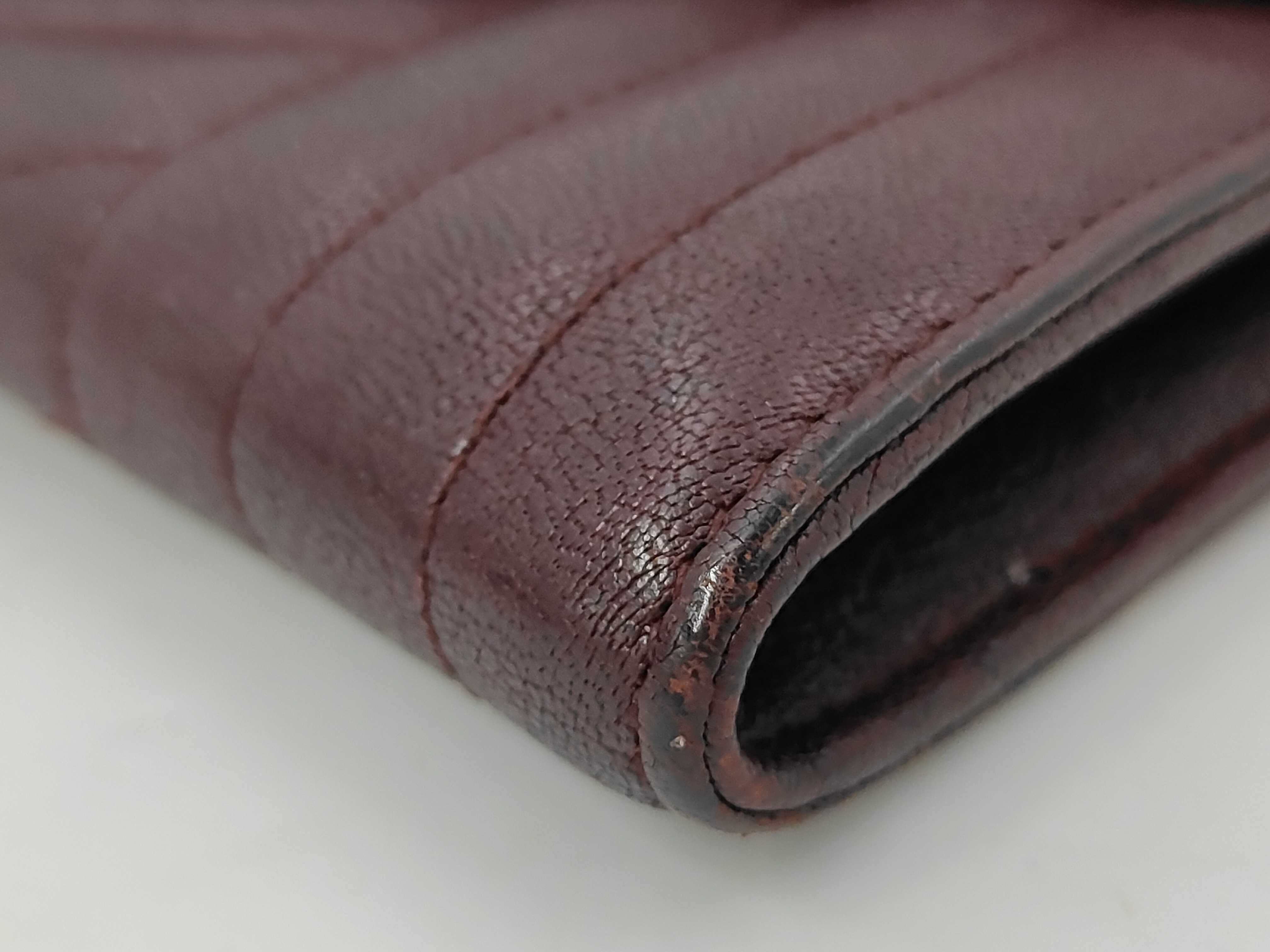 College Long Wallet Leather Bordeaux Wallet — view 3