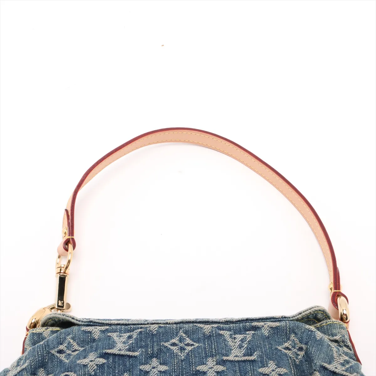 Monogram Denim Mini Pretty M95050 CA1015 Blue x Brown External Tanned Leather — view 6