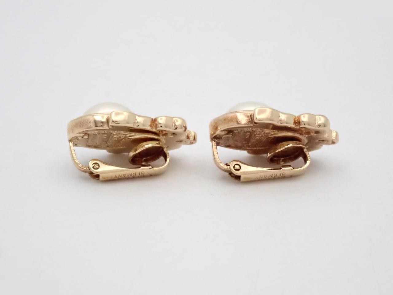 Pearl Earrings, Gold — view 3
