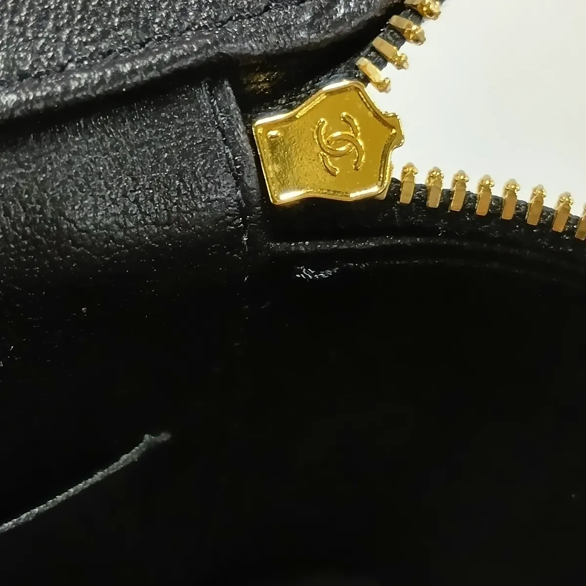 Matelassé Lambskin Vanity Bag, Black with Gold Hardware, A3C2U6X9, Random Serial Number — view 11