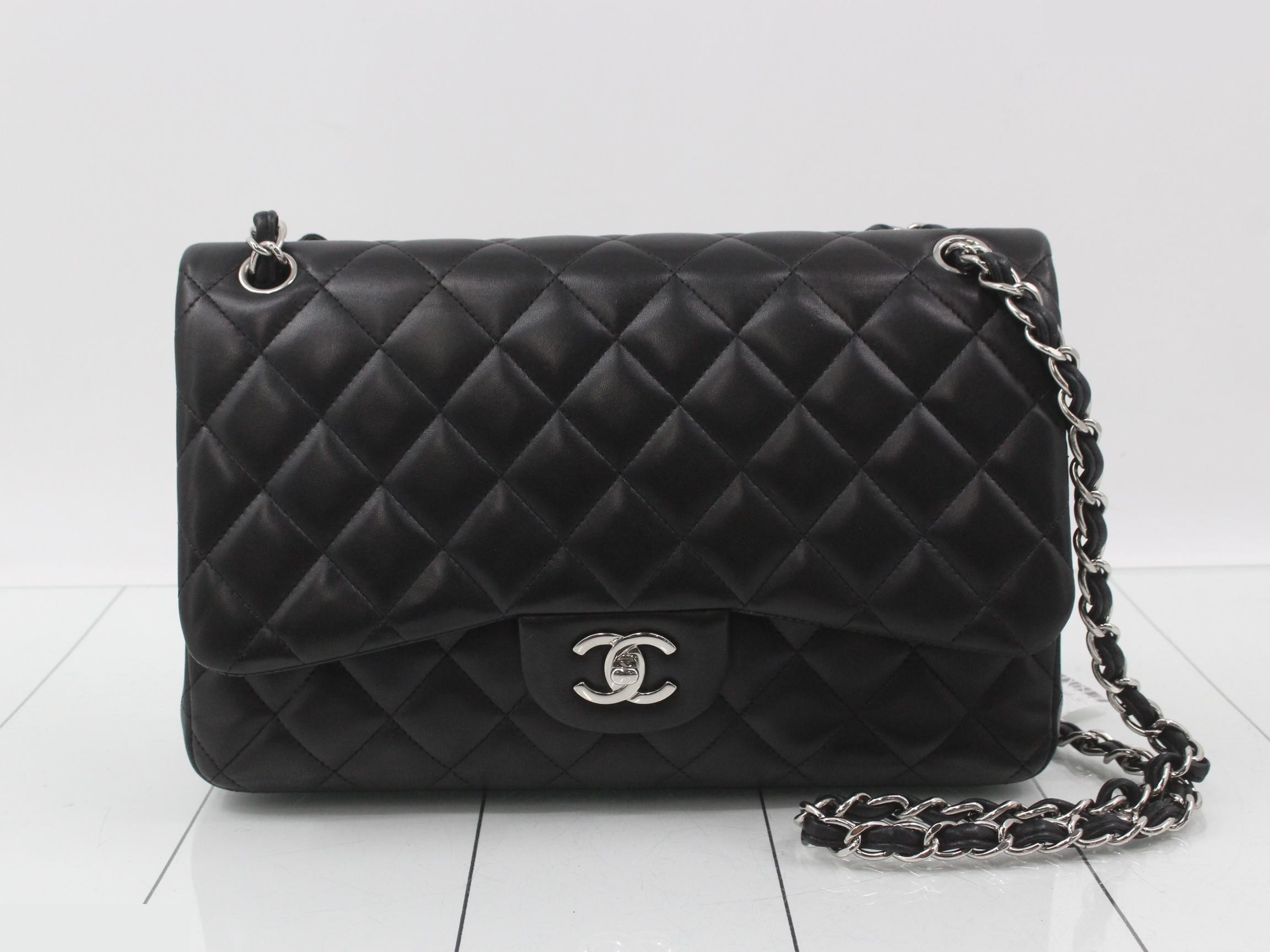 Large Matelassé 30 Lambskin Turnlock Double Flap Double Chain Shoulder Bag