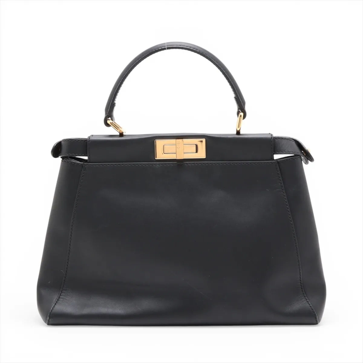 Peekaboo Regular Leather 2-Way Handbag, Black 8BN226 — view 2