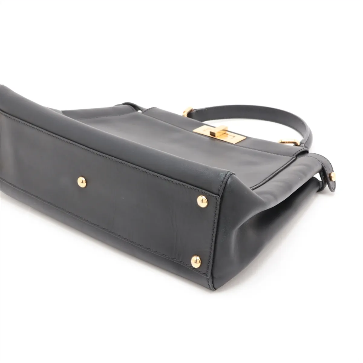 Peekaboo Regular Leather 2-Way Handbag, Black 8BN226 — view 3