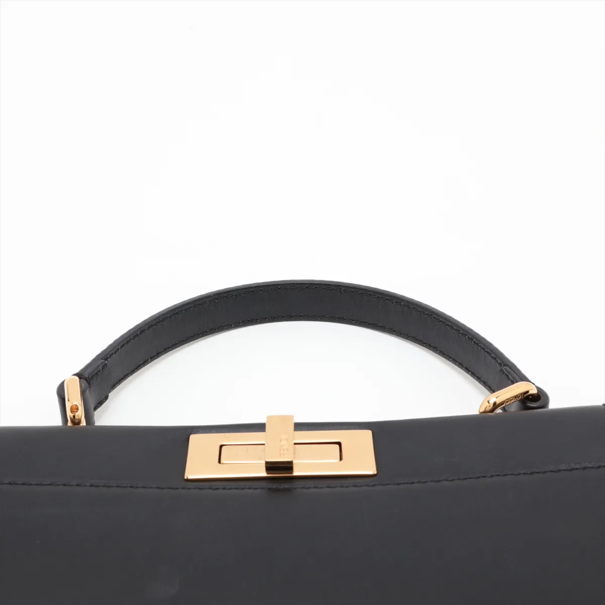 Peekaboo Regular Leather 2-Way Handbag, Black 8BN226 — view 6