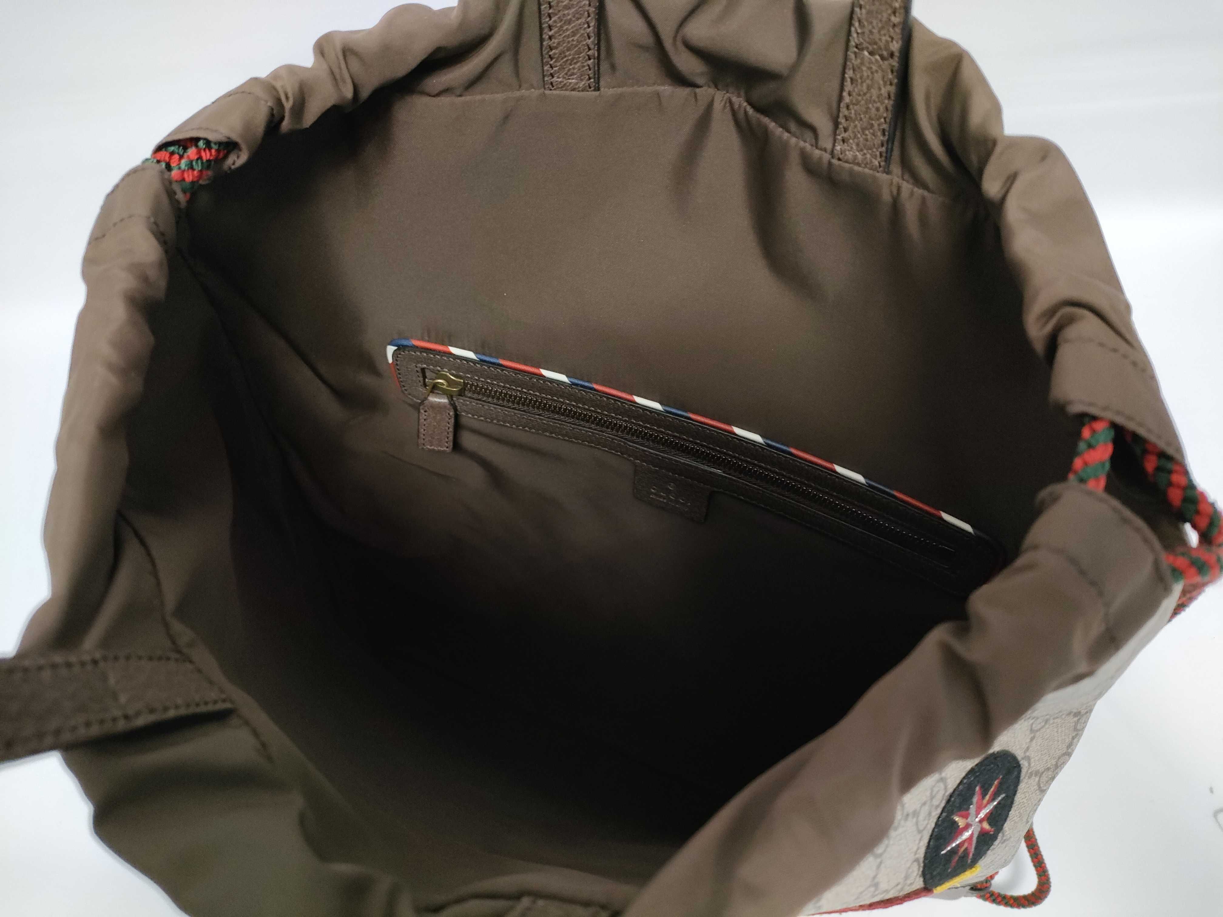 GG Supreme PVC x Leather Backpack — view 11
