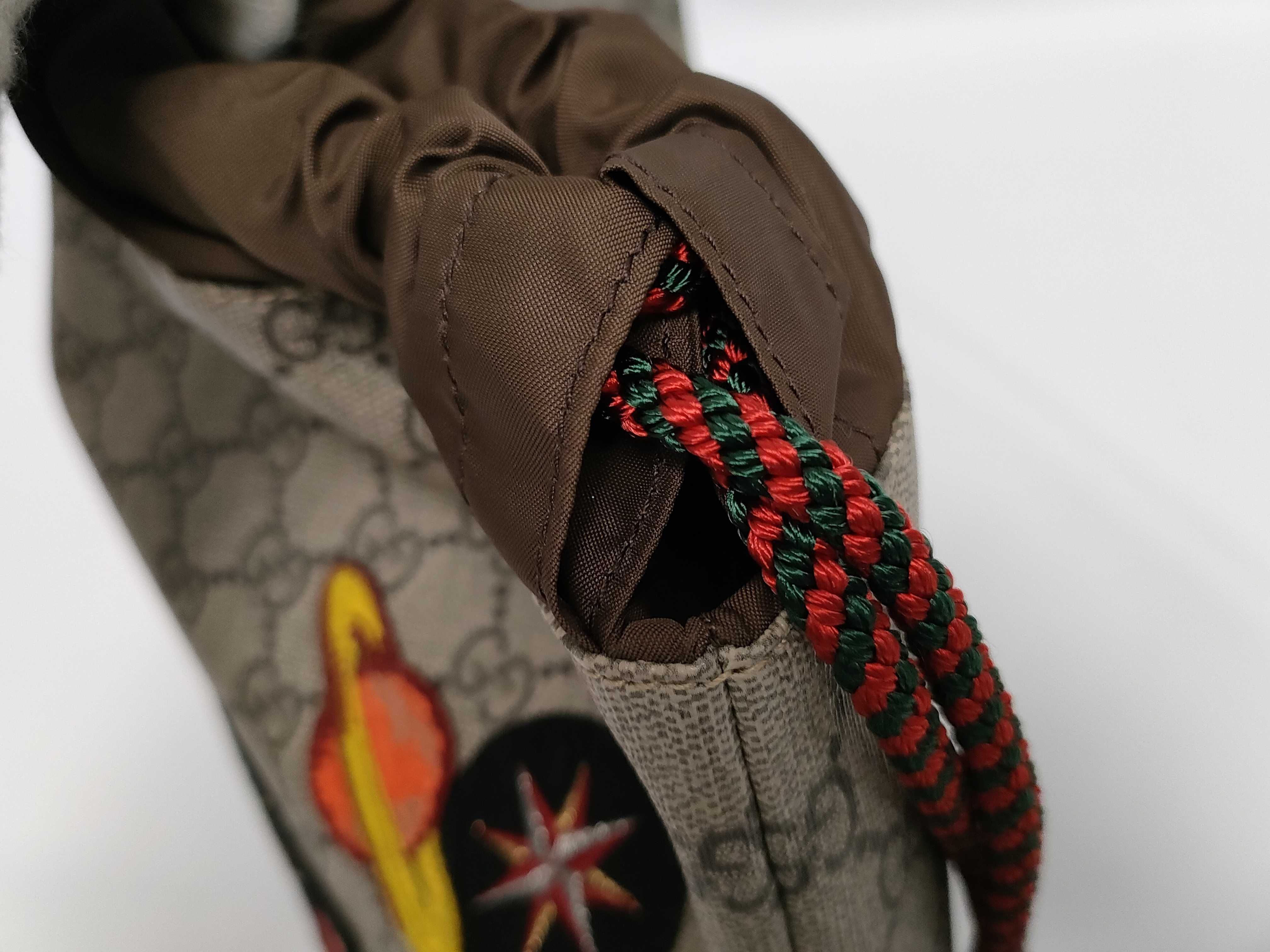 GG Supreme PVC x Leather Backpack — view 5