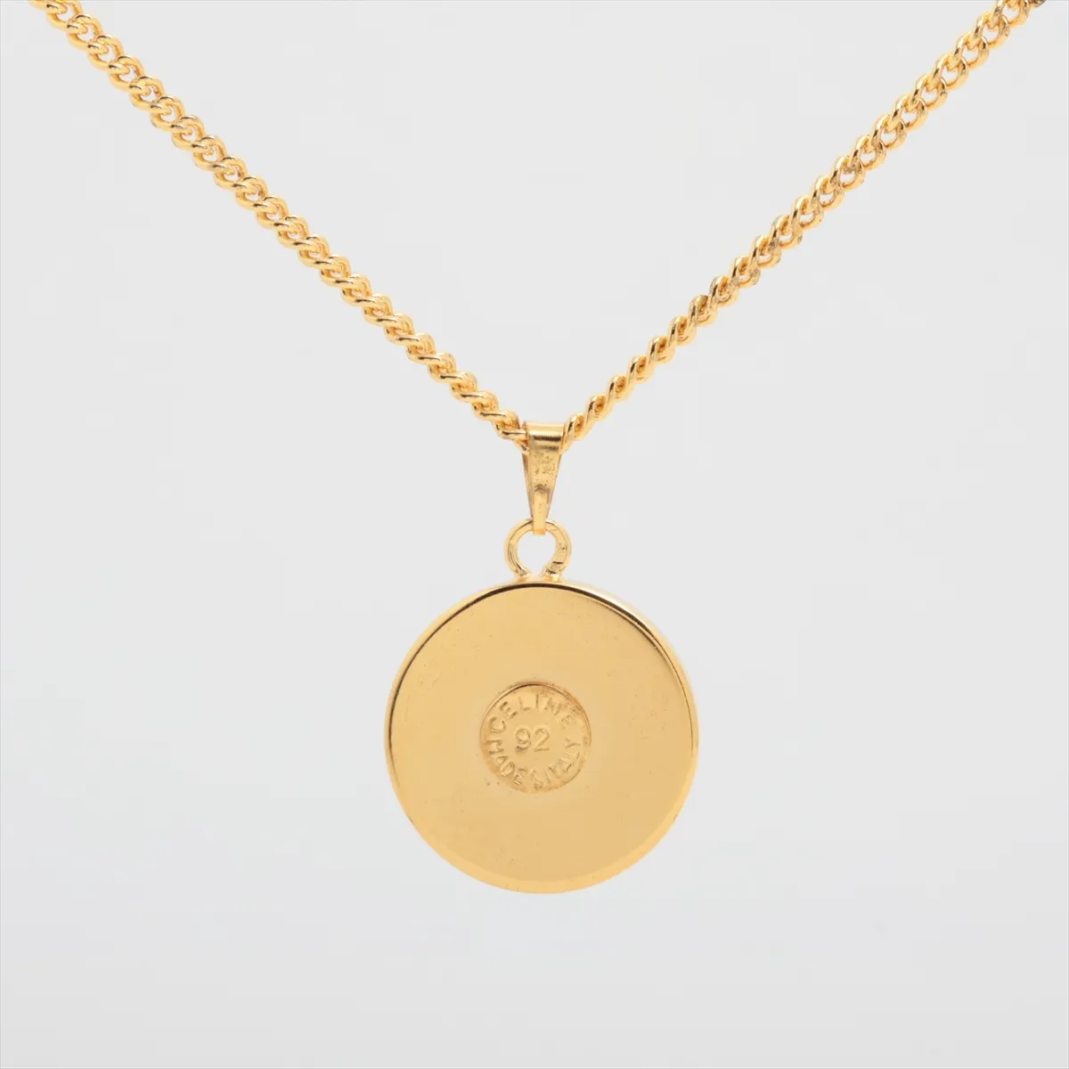 logo necklace, GP x faux pearl, gold, — view 2