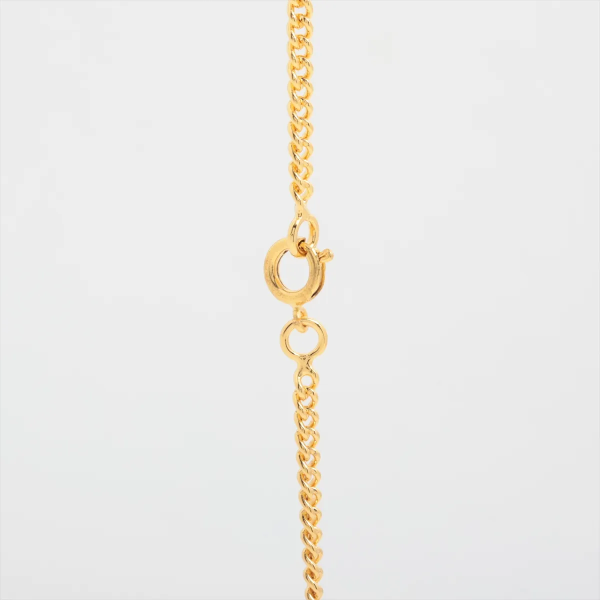 logo necklace, GP x faux pearl, gold, — view 3