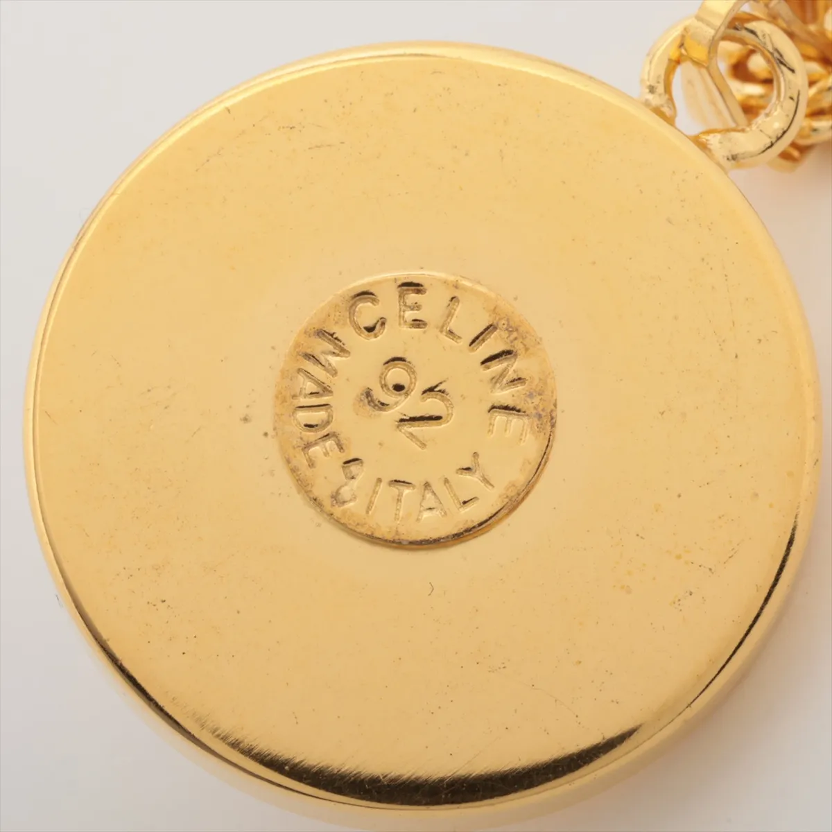 logo necklace, GP x faux pearl, gold, — view 4