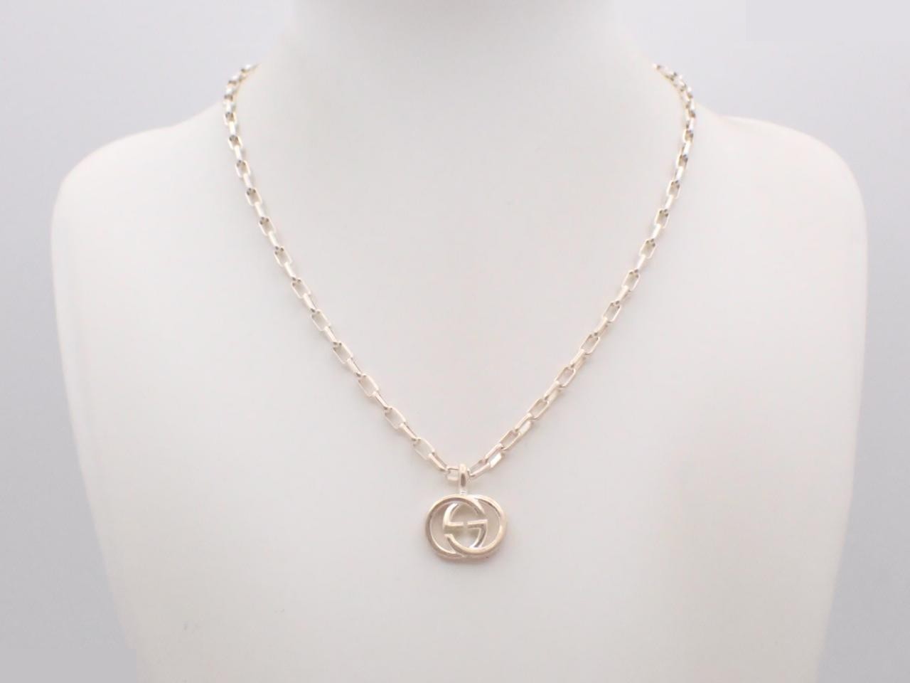 necklace, 925 sterling silver, 23.0g, Interlocking G — view 3