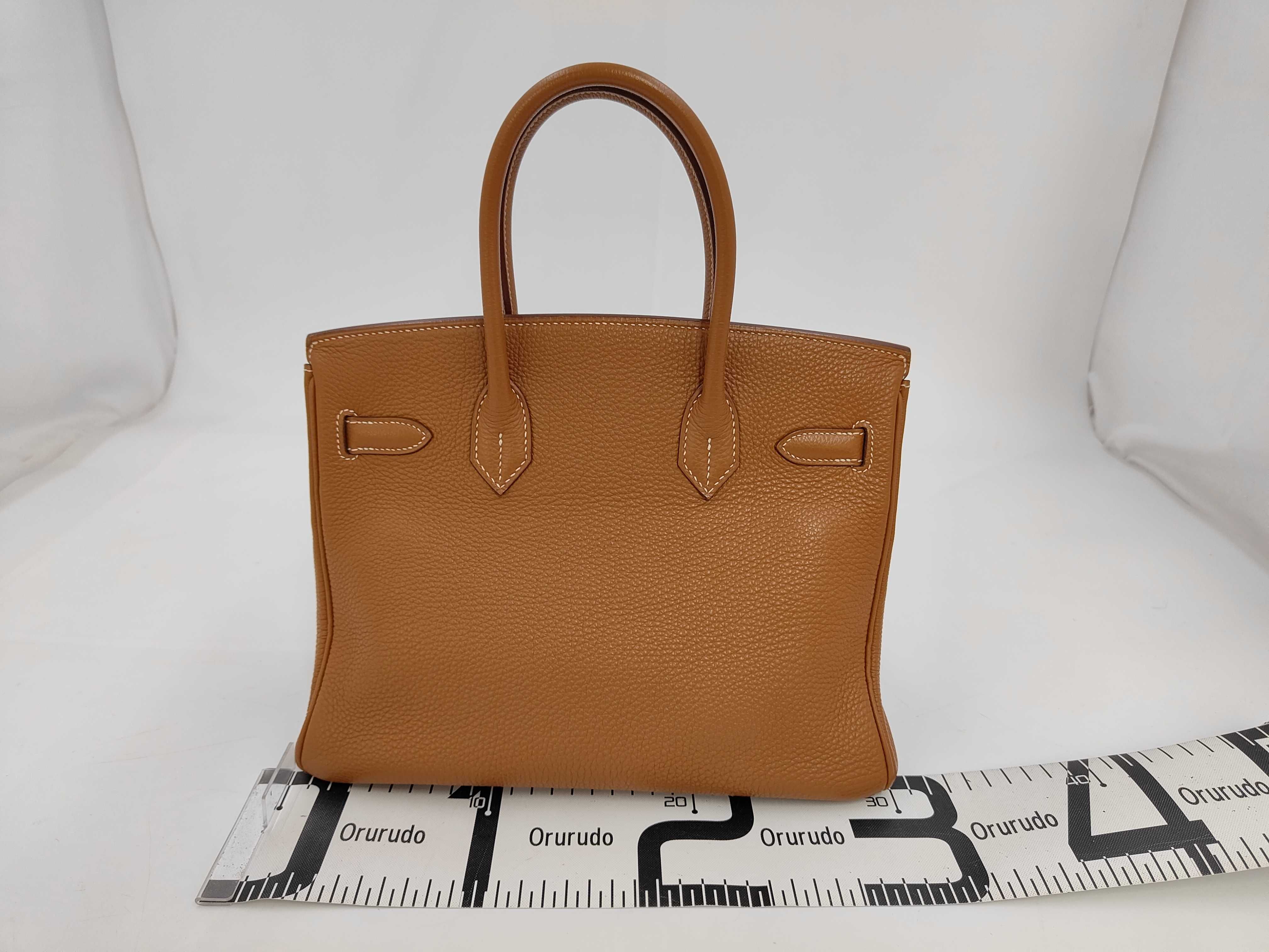 Birkin 30 Togo Gold Silver Hardware I Stamp Handbag — view 2