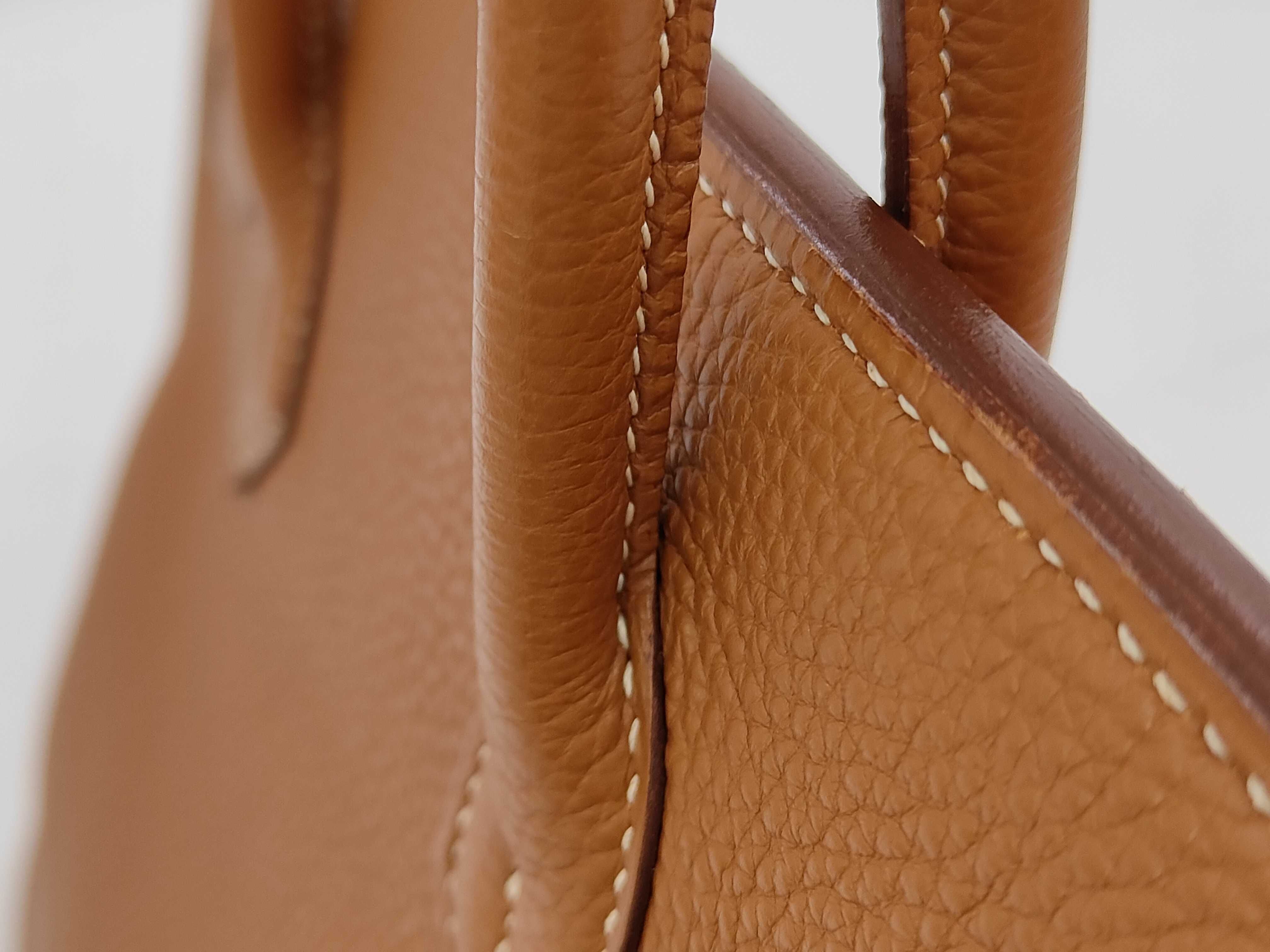 Birkin 30 Togo Gold Silver Hardware I Stamp Handbag — view 3