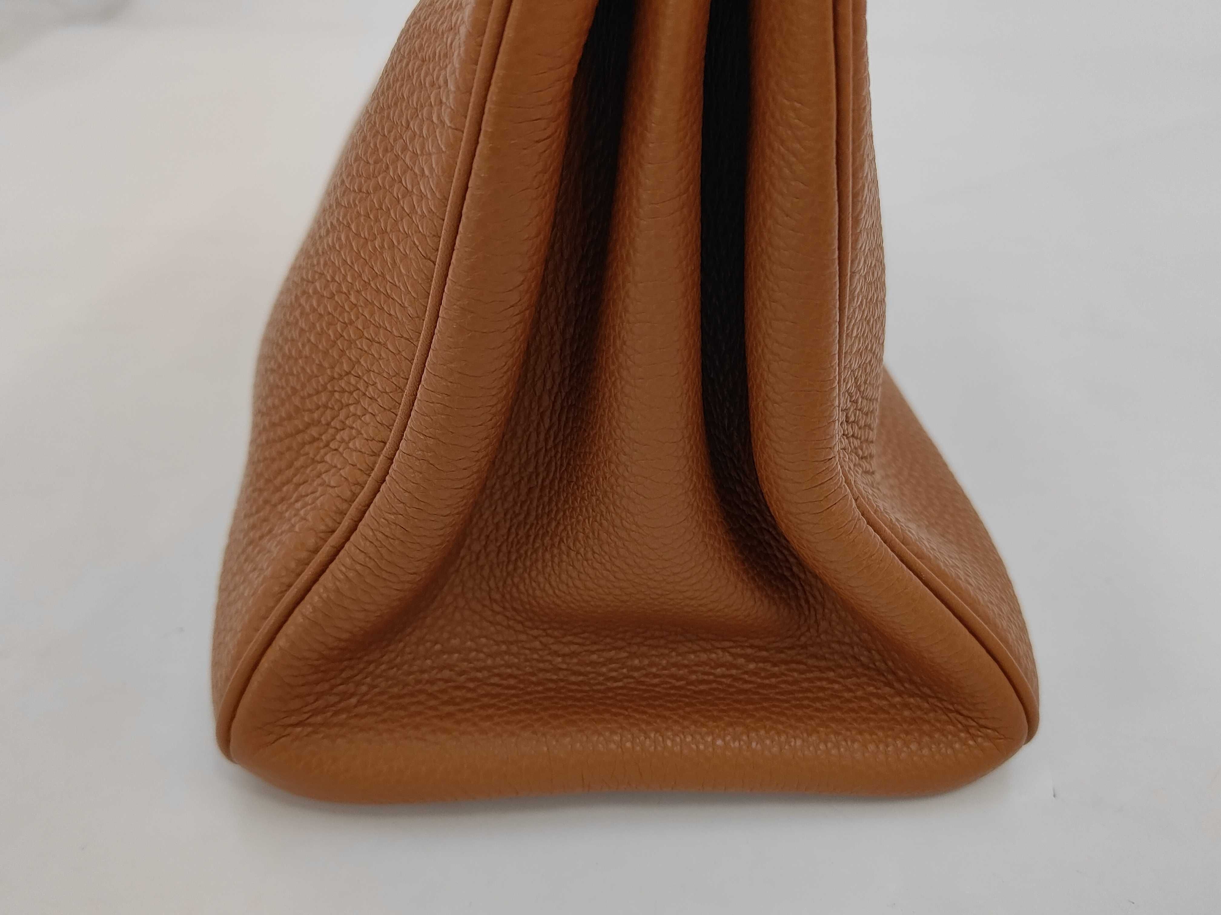 Birkin 30 Togo Gold Silver Hardware I Stamp Handbag — view 8