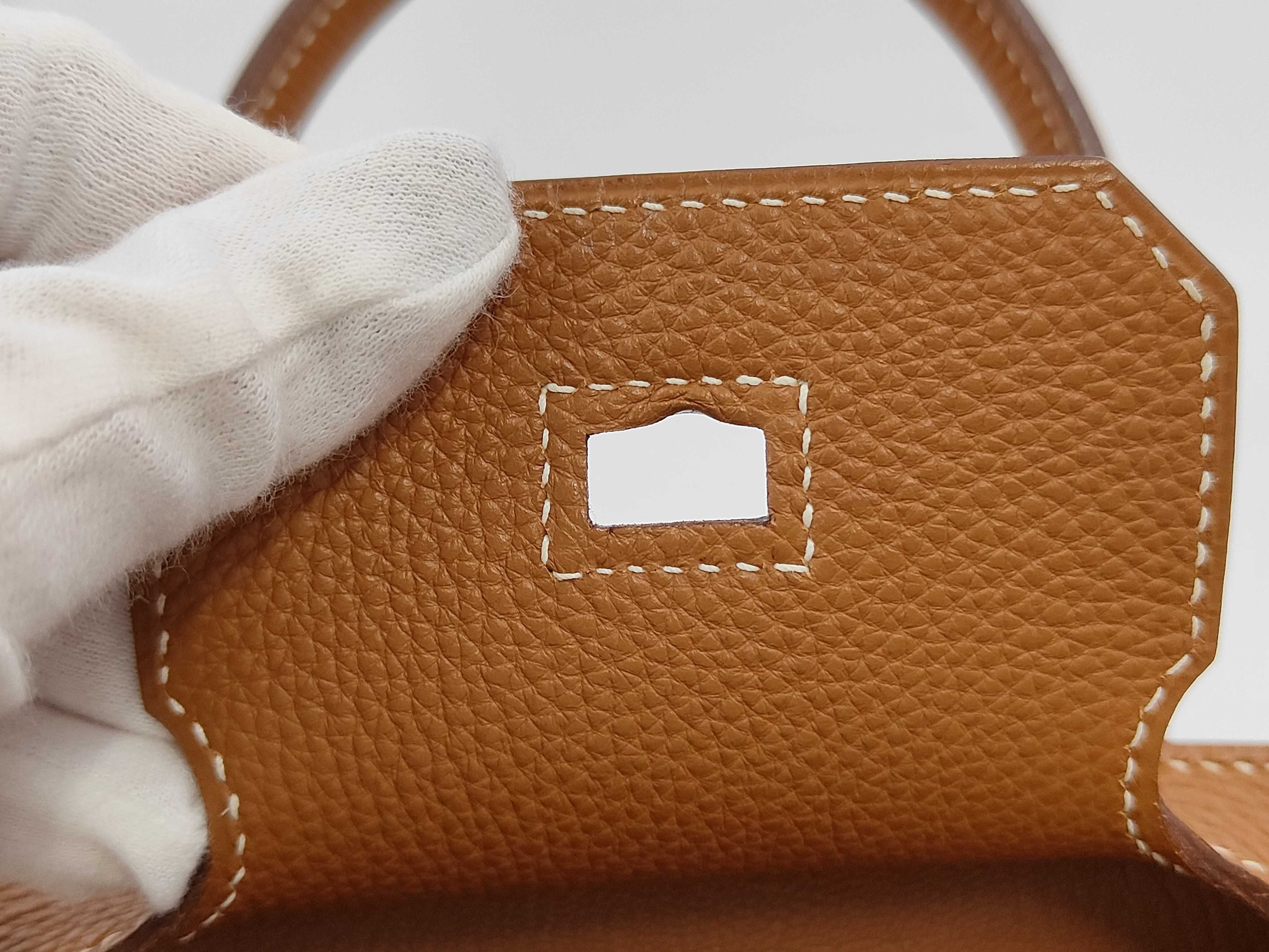 Birkin 30 Togo Gold Silver Hardware I Stamp Handbag — view 9