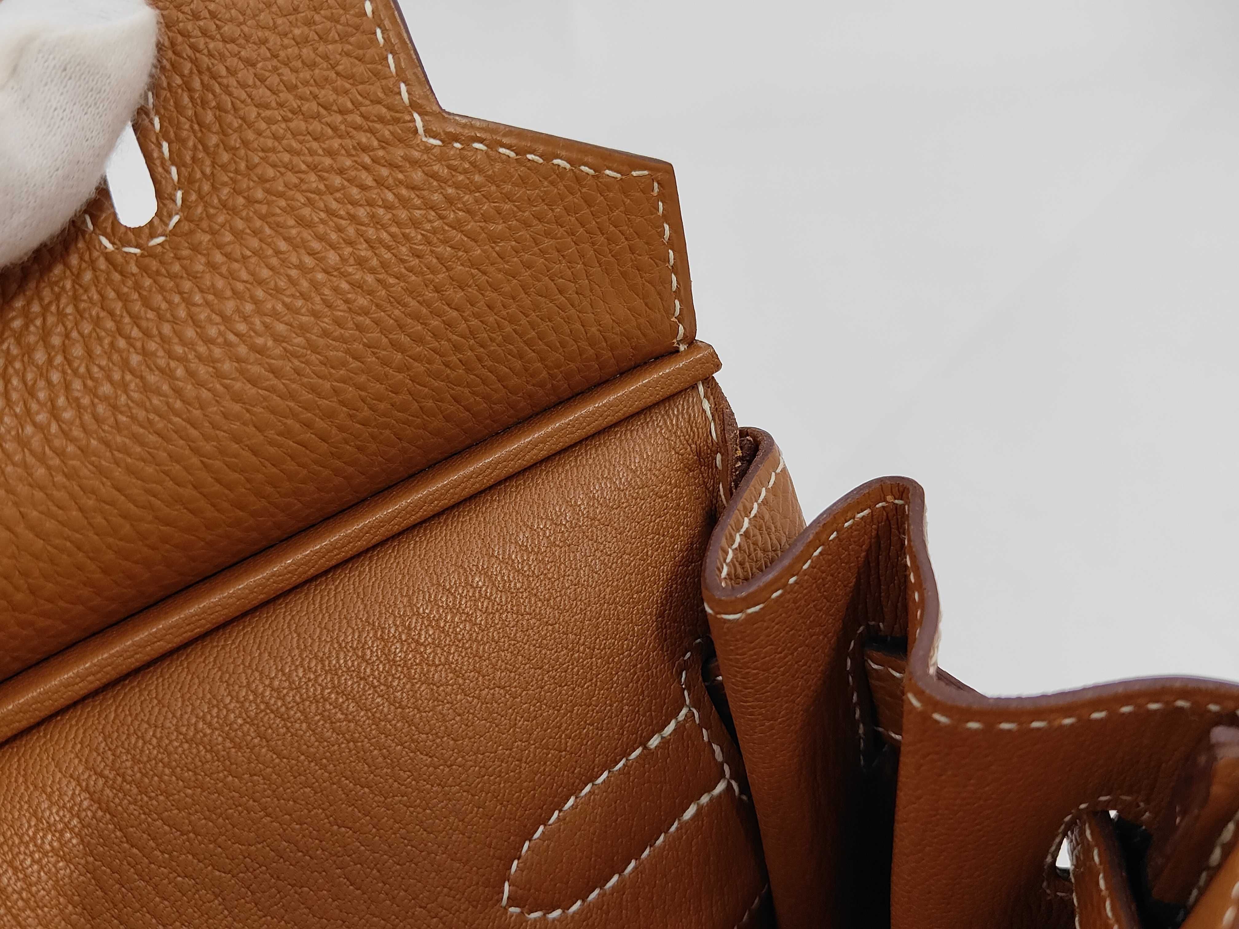Birkin 30 Togo Gold Silver Hardware I Stamp Handbag — view 10