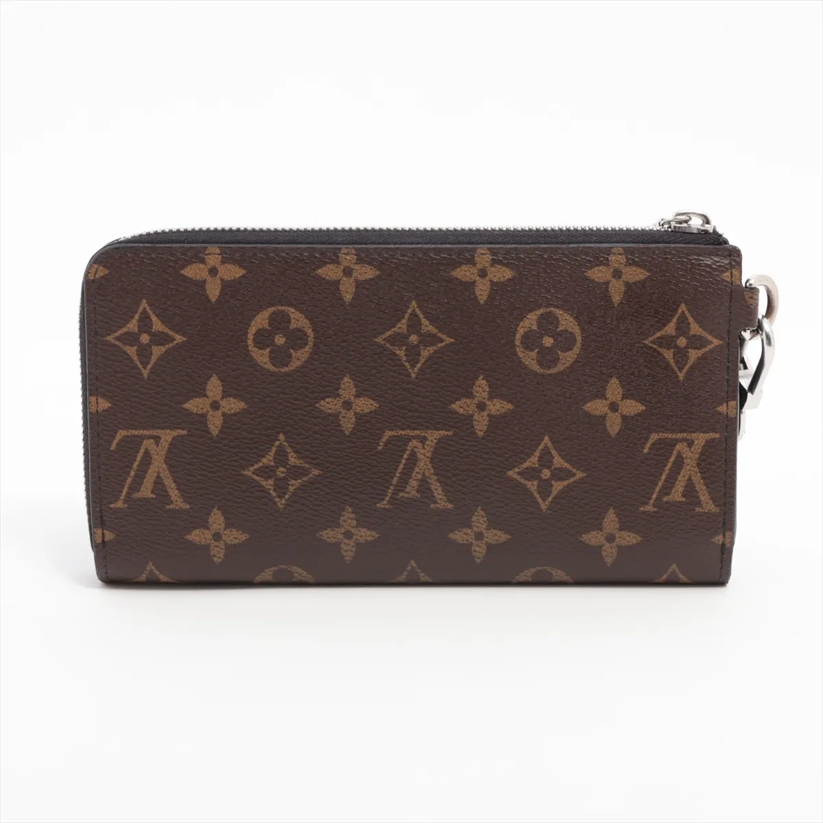 Monogram Macassar Zippy Dragonne M69407 Black x Brown Round Zip Wallet RFID Reactive — view 2