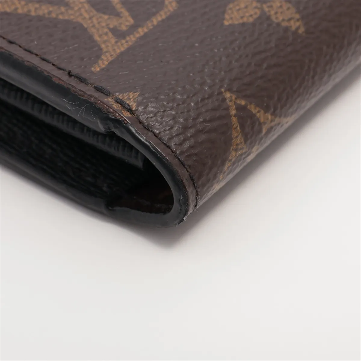 Monogram Macassar Zippy Dragonne M69407 Black x Brown Round Zip Wallet RFID Reactive — view 14