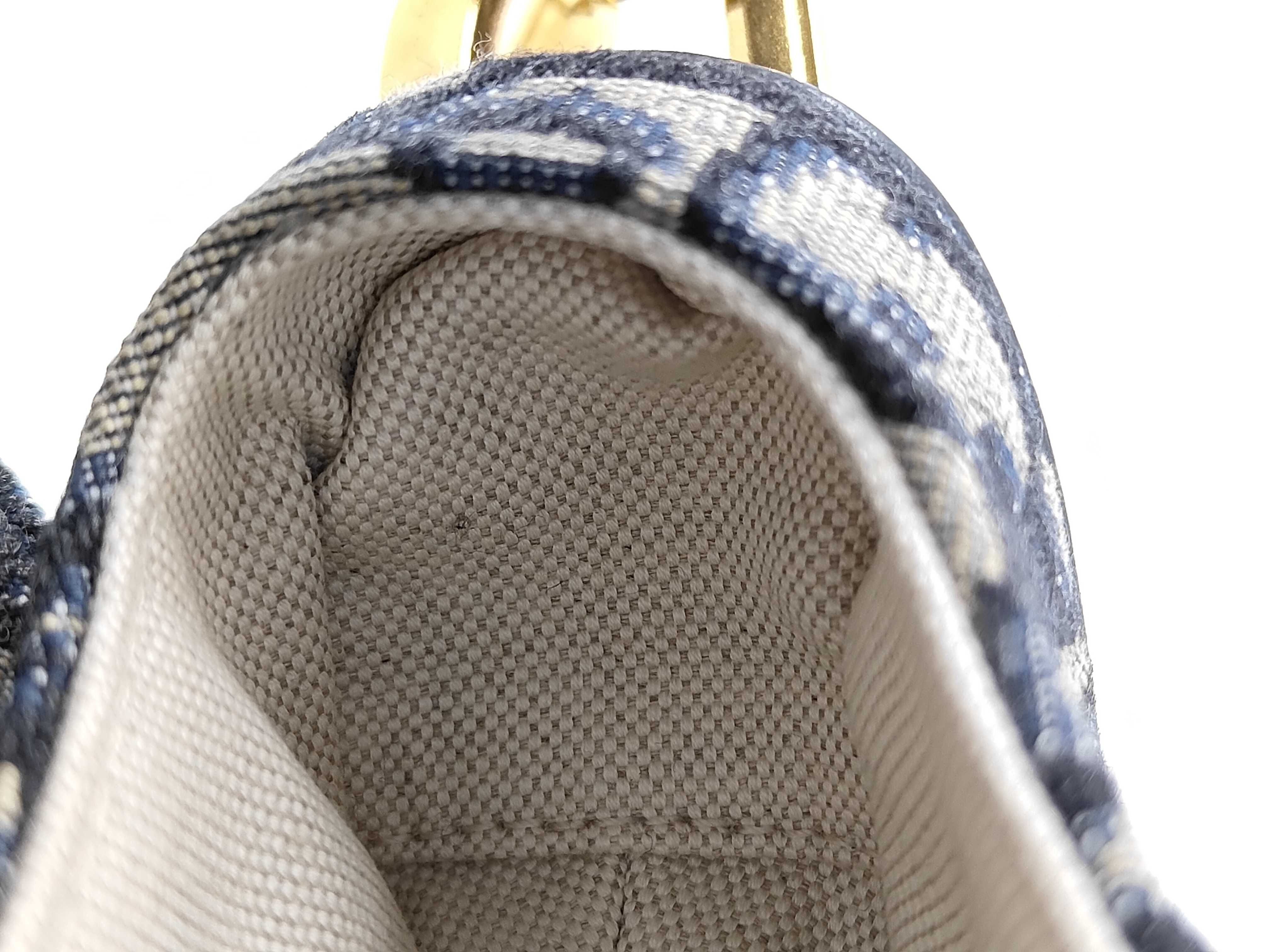 Saddle Bag Shoulder Bag Oblique Studded Canvas Navy ST Shoulder Bag — view 9