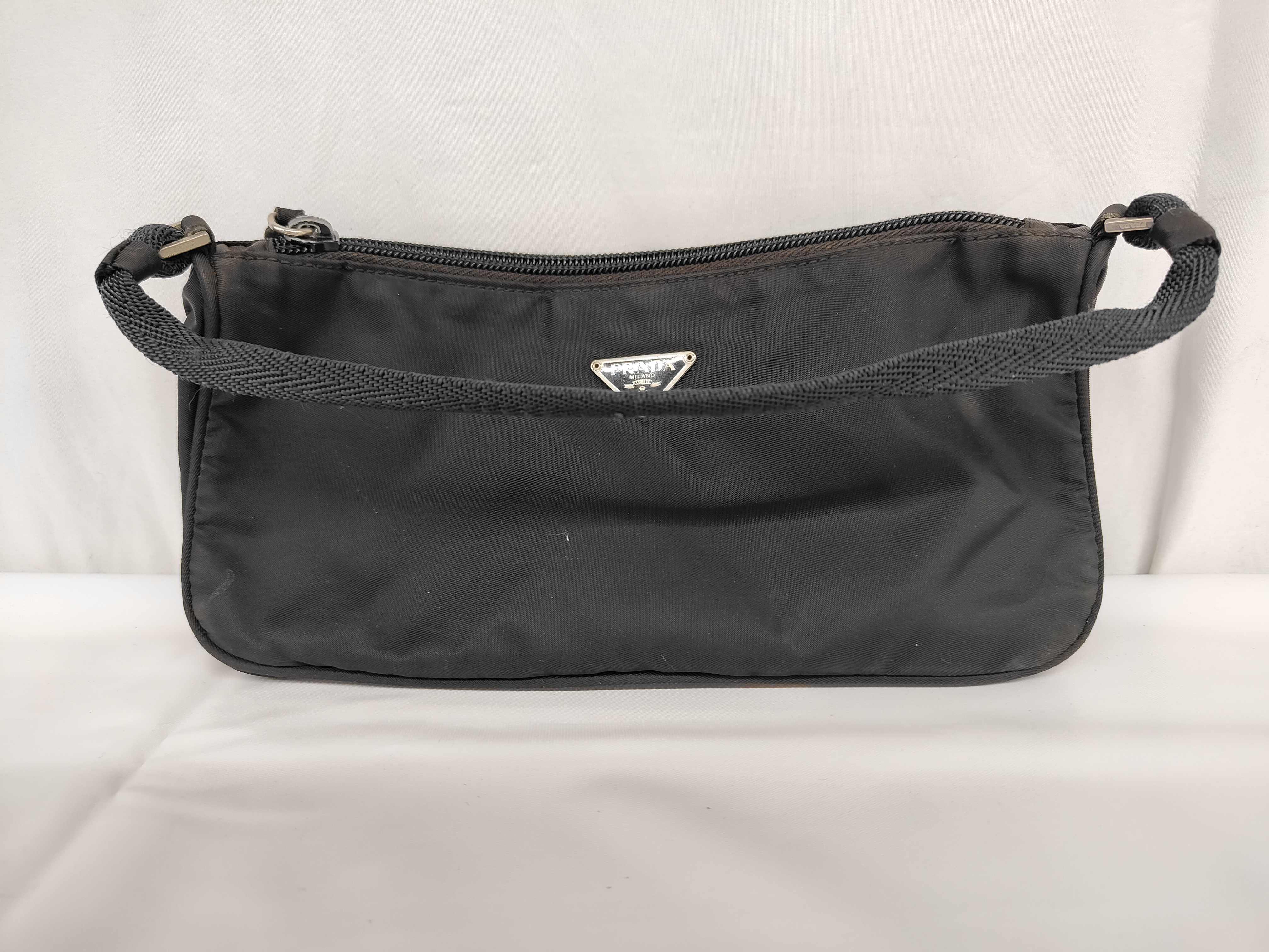 Tessuto Nylon Mini Pouch Handbag Black Pouch