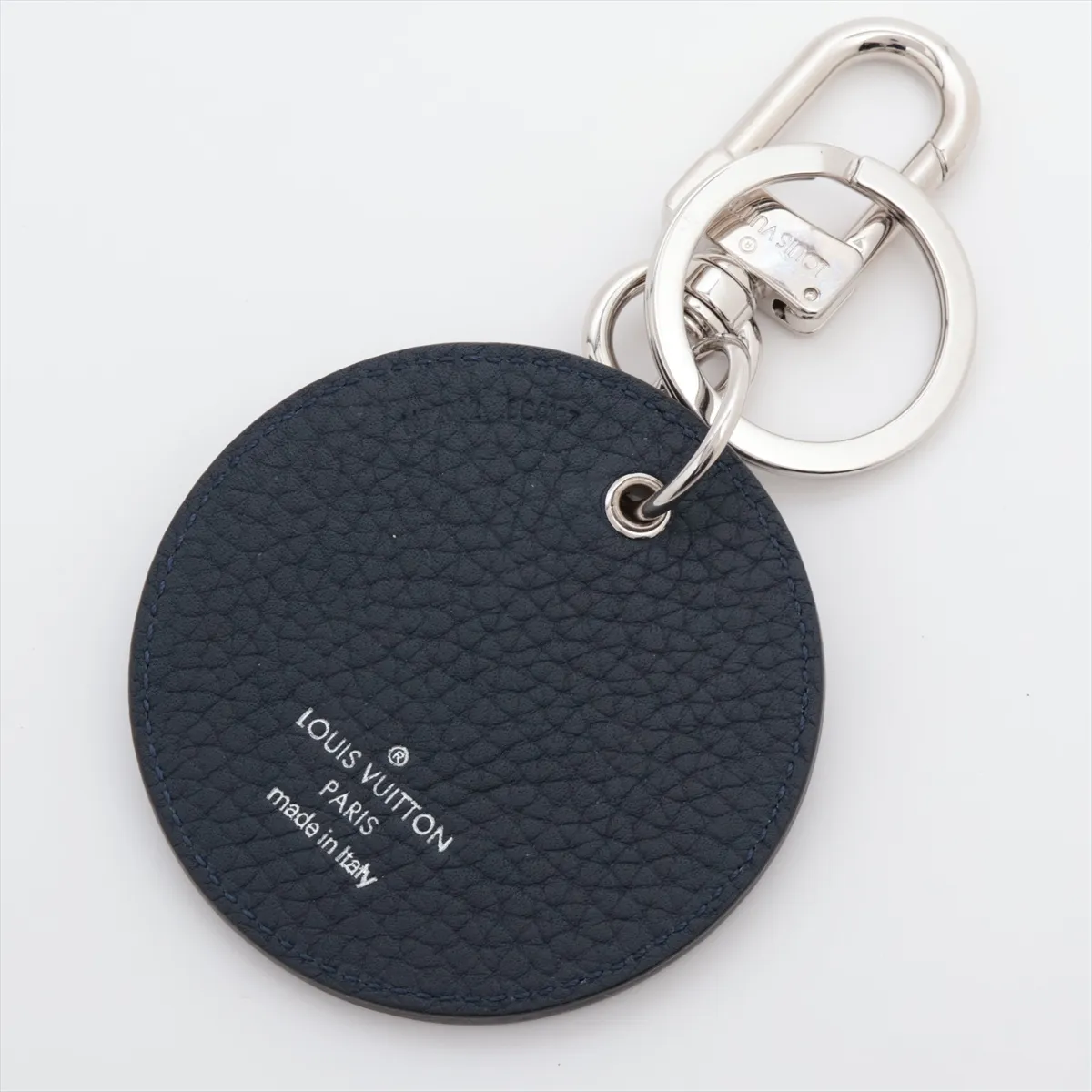 MP2082 BC0137 Keyring Leather x Metal Navy x Silver — view 2