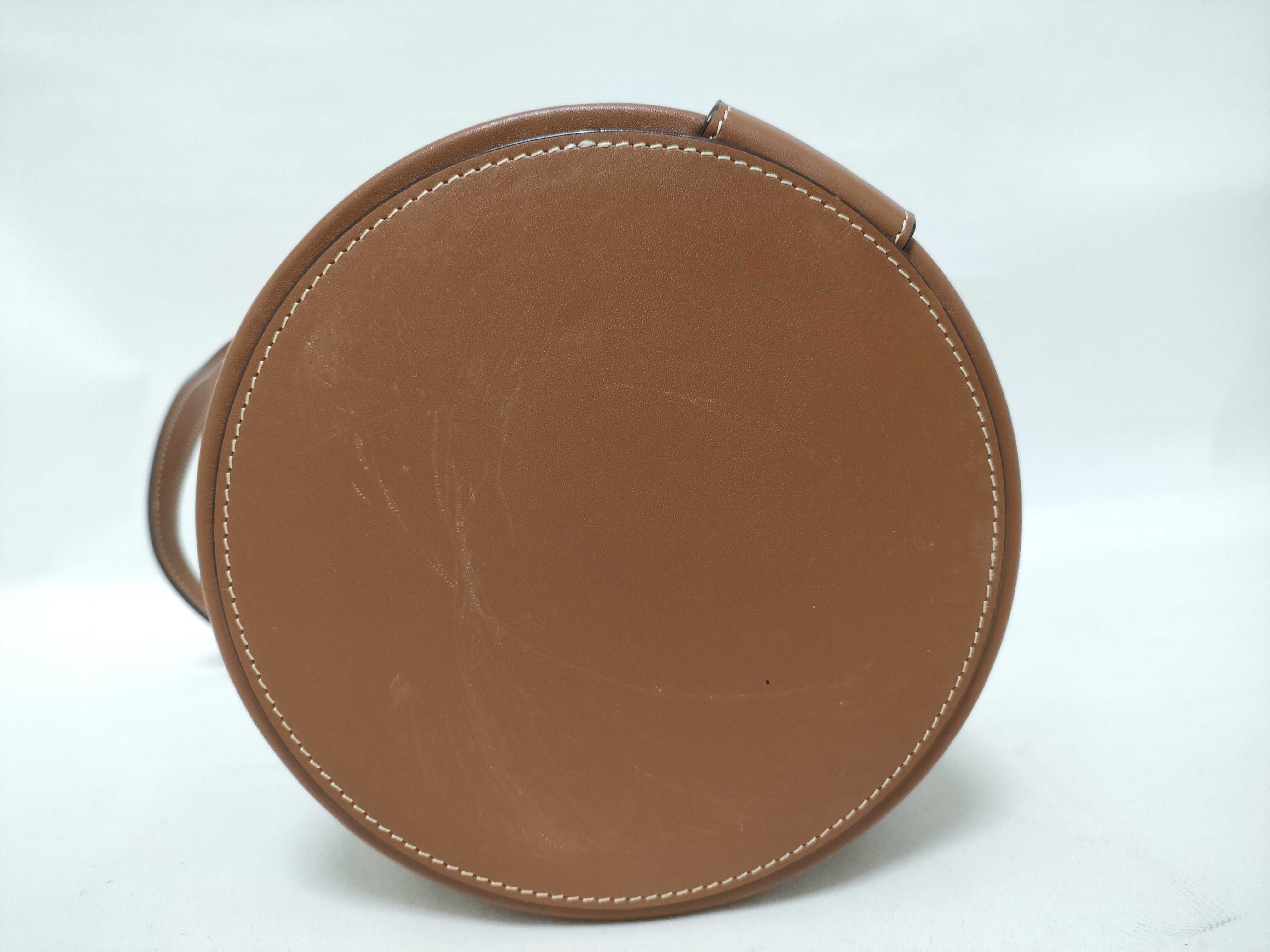 Triomphe Tambour Medium Shoulder Bag, PVC x Leather, Brown Shoulder Bag — view 7
