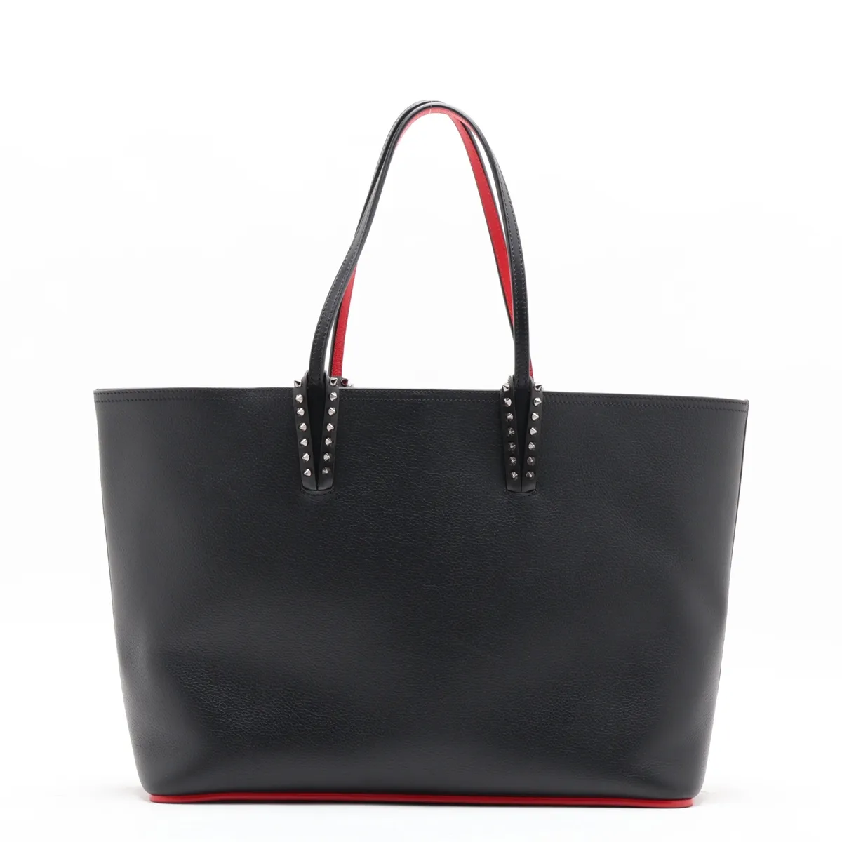 Cabata Leather Tote Bag, Black — view 2