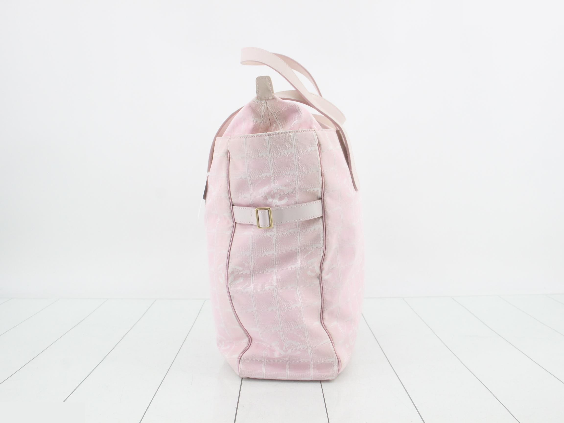 New Travel Line Tote Bag, Pink — view 4