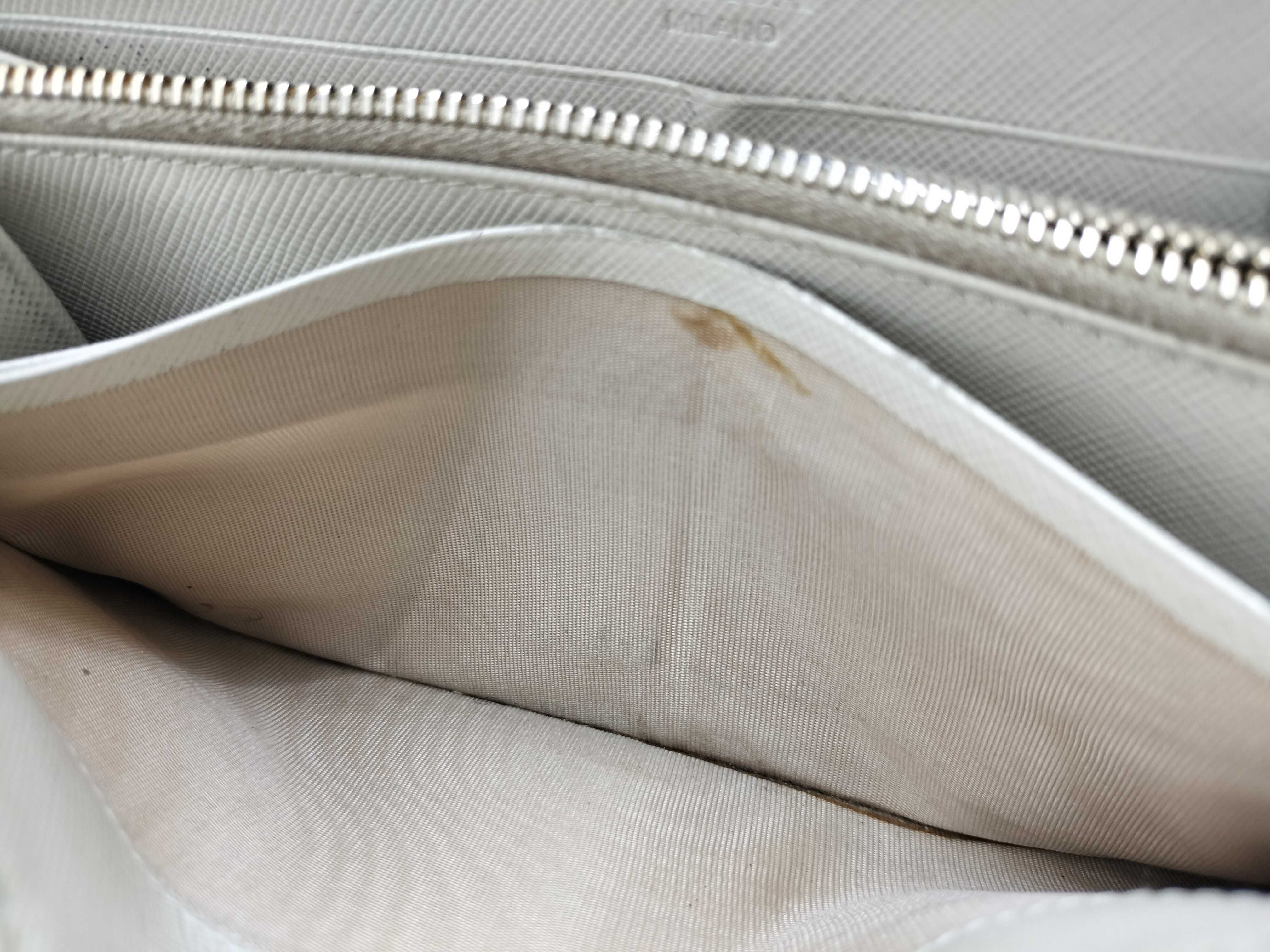 Long Wallet, Round Zipper, Flower Motif, Leather, 1M0506, Beige — view 13
