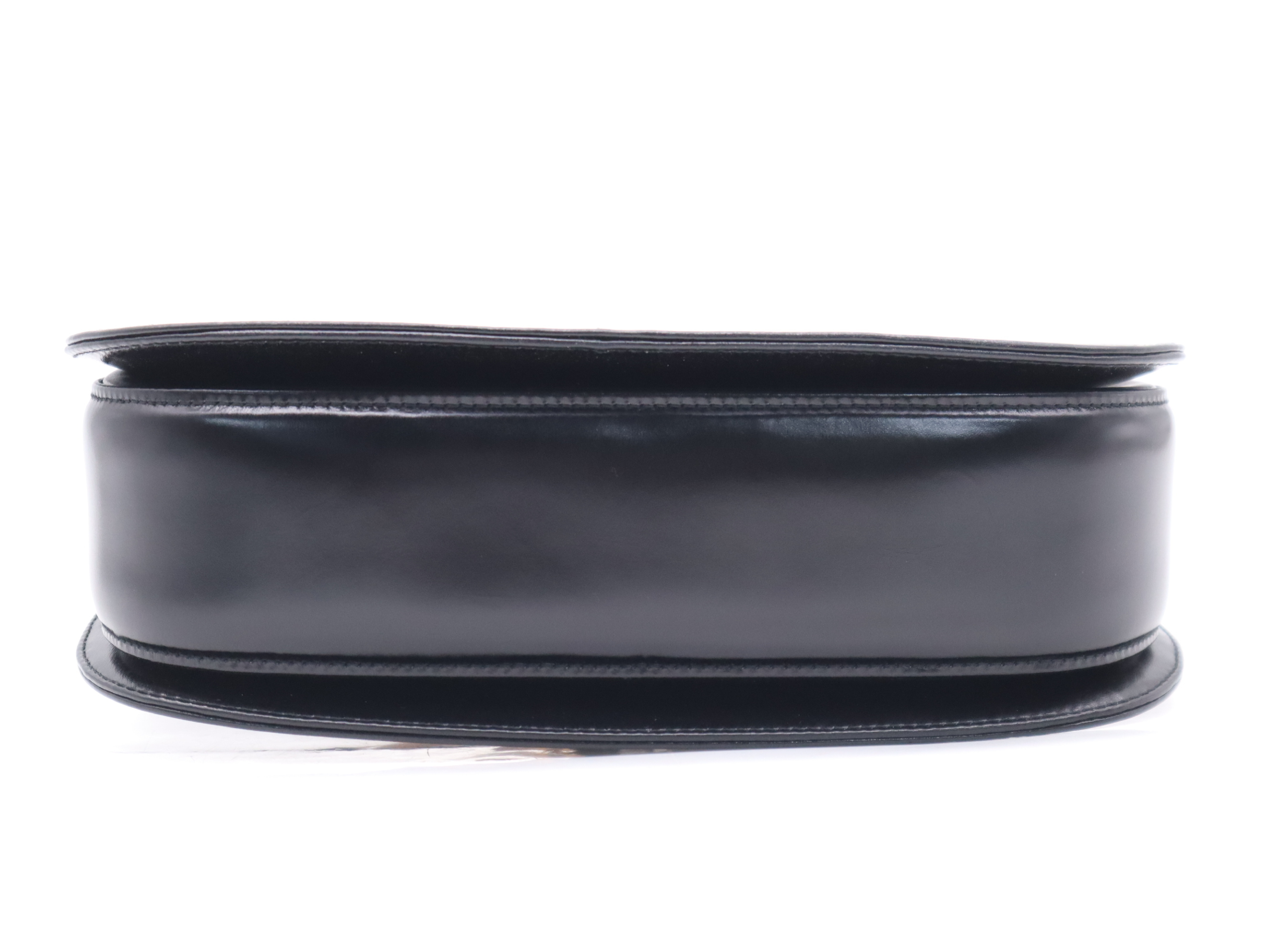 00026840633 Leather Bamboo Black Gold Hardware Handbag — view 4