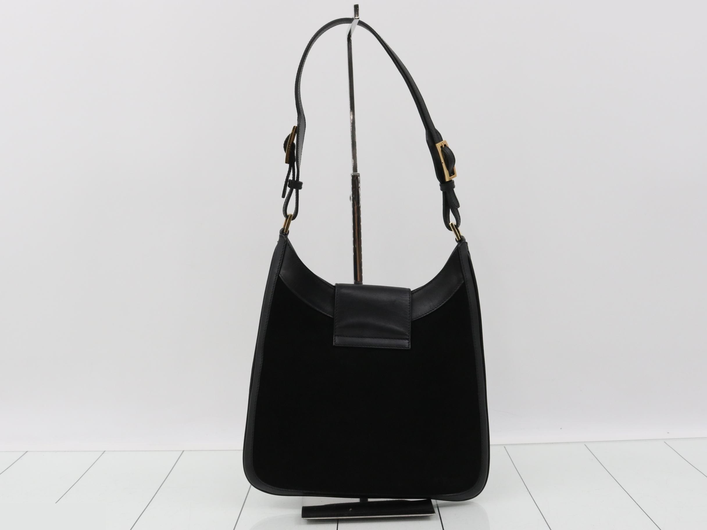 Suede combination Jackie one-shoulder bag — view 2