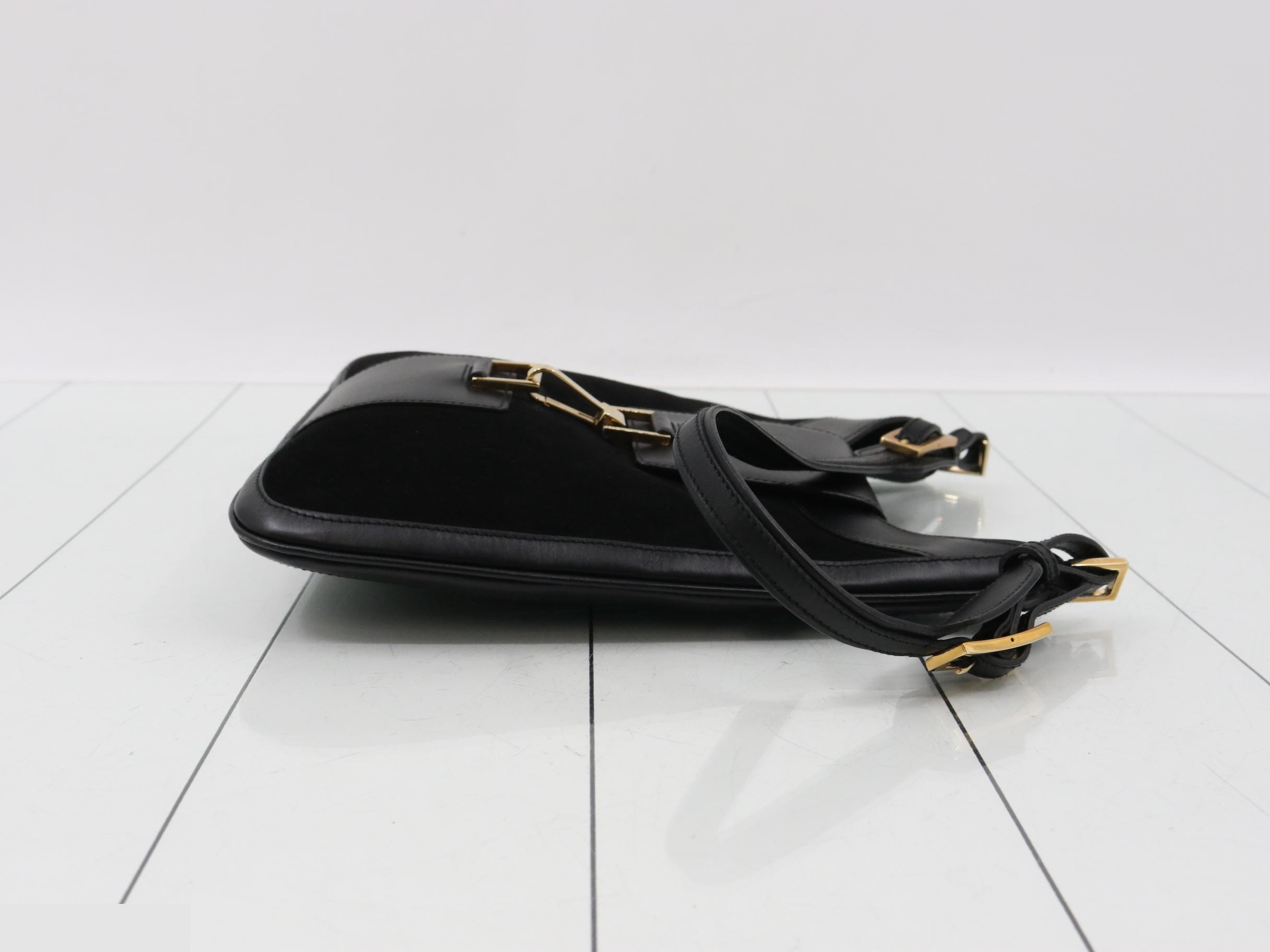 Suede combination Jackie one-shoulder bag — view 3