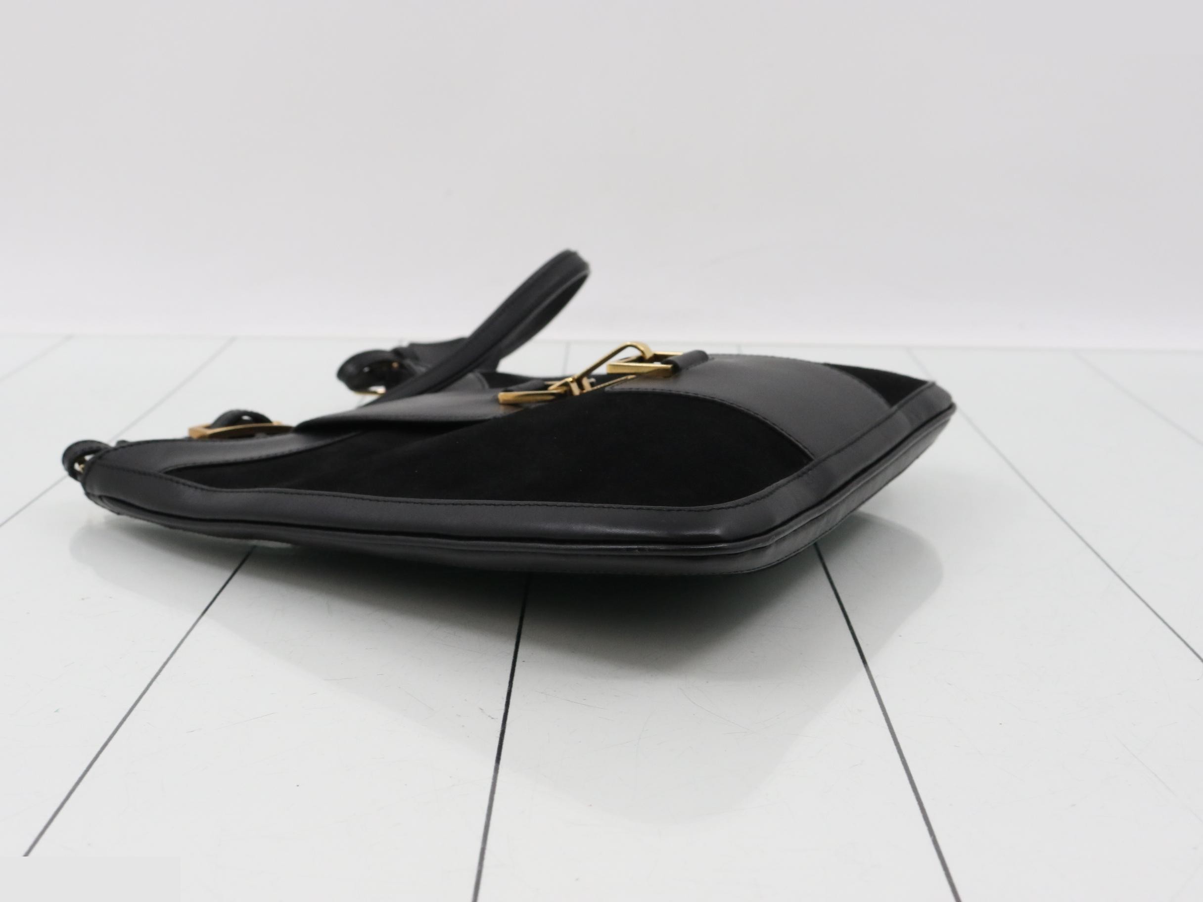 Suede combination Jackie one-shoulder bag — view 5