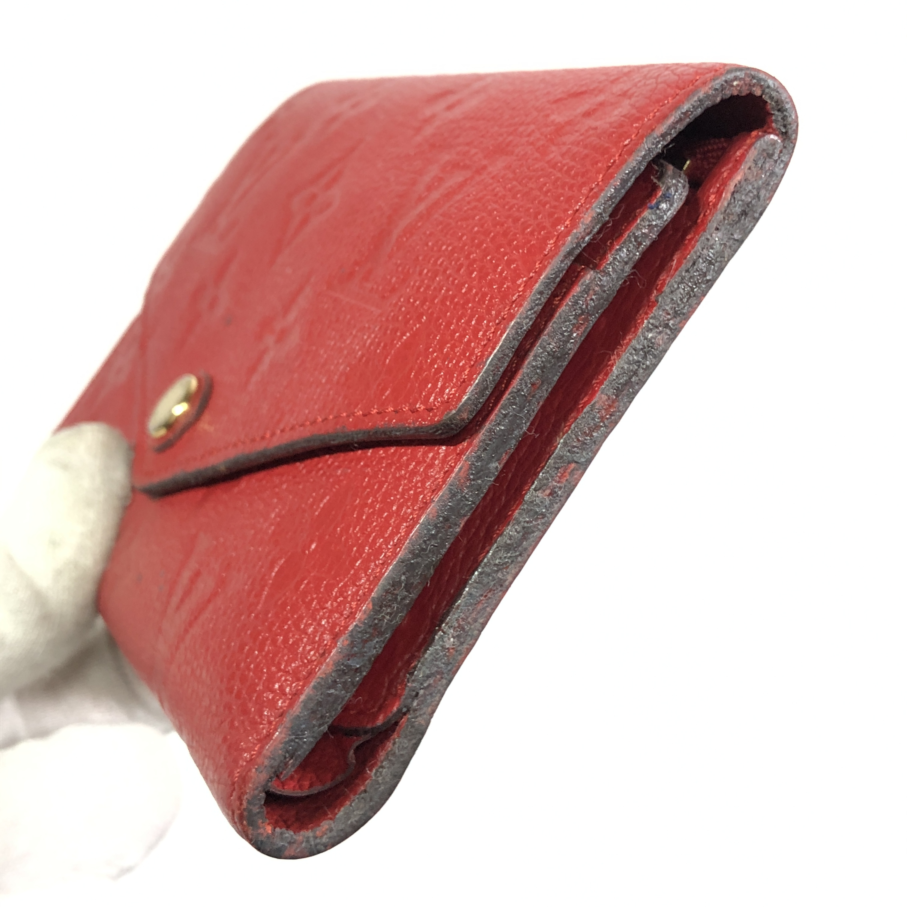 Monogram Empreinte Portefeuille Curieuse Compact Tri-fold Wallet M60735 Cerise Compact Wallet SP0145 with Coin Pocket — view 11