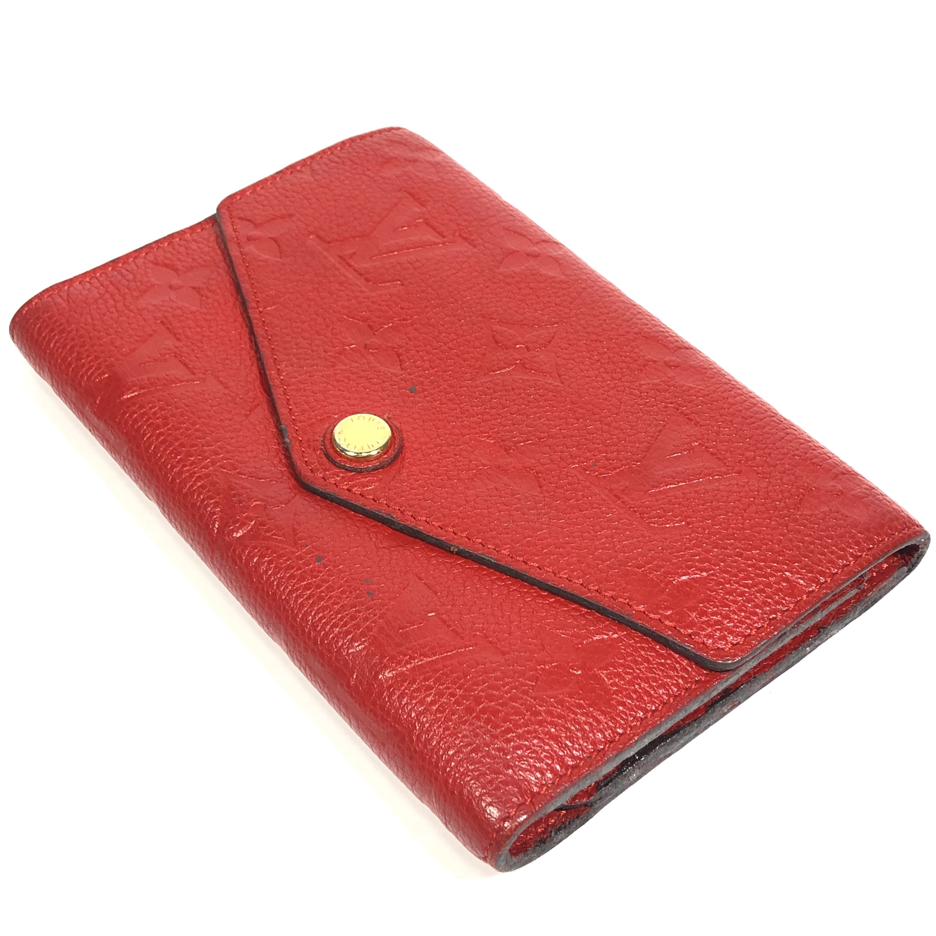 Monogram Empreinte Portefeuille Curieuse Compact Tri-fold Wallet M60735 Cerise Compact Wallet SP0145 with Coin Pocket — view 3
