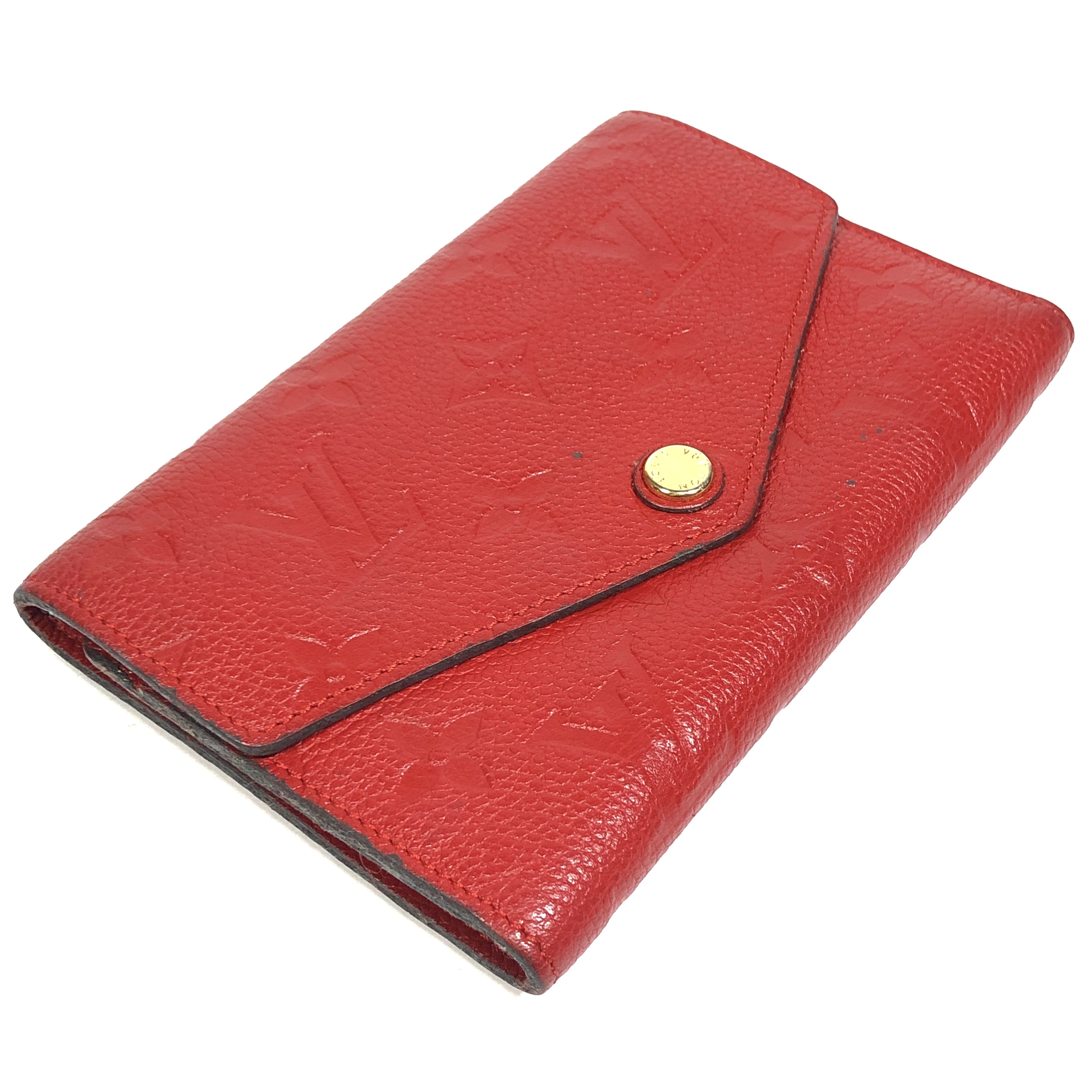 Monogram Empreinte Portefeuille Curieuse Compact Tri-fold Wallet M60735 Cerise Compact Wallet SP0145 with Coin Pocket — view 4