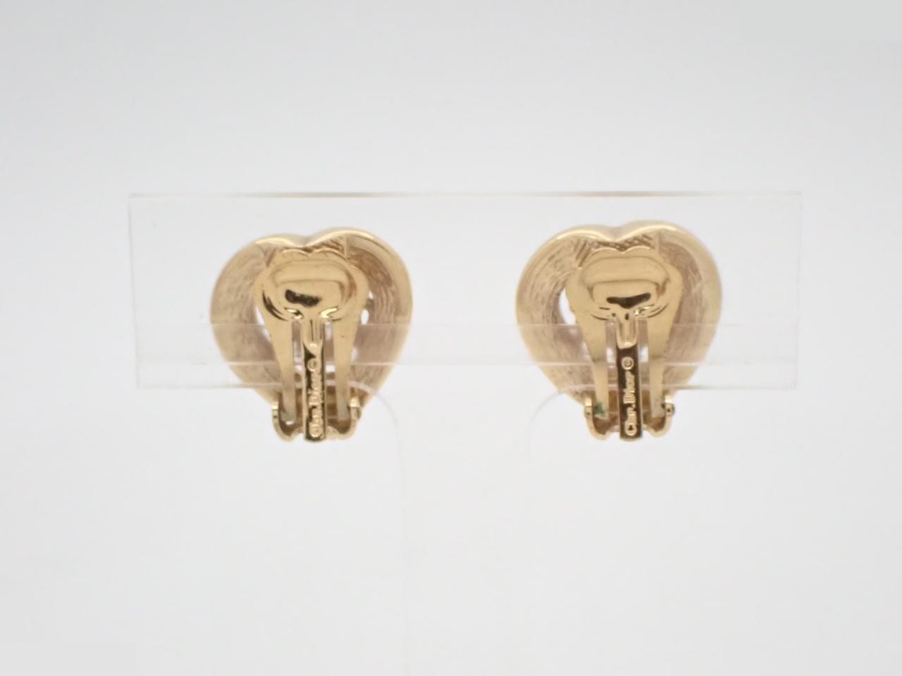 Gold and stone earrings — view 2